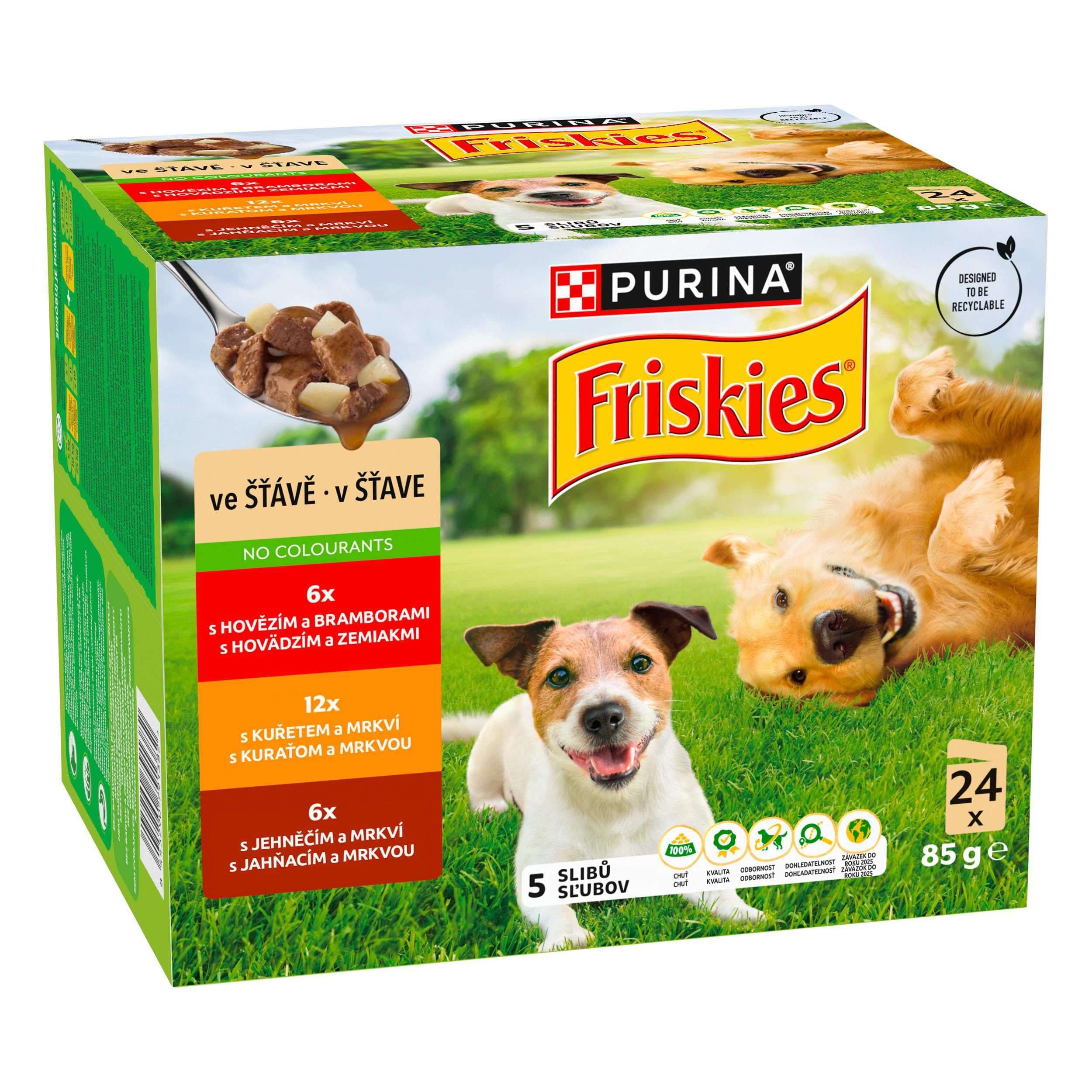 Friskies Adult multipack 24x85g hovězí/kuře/jehněčí ve šťávě