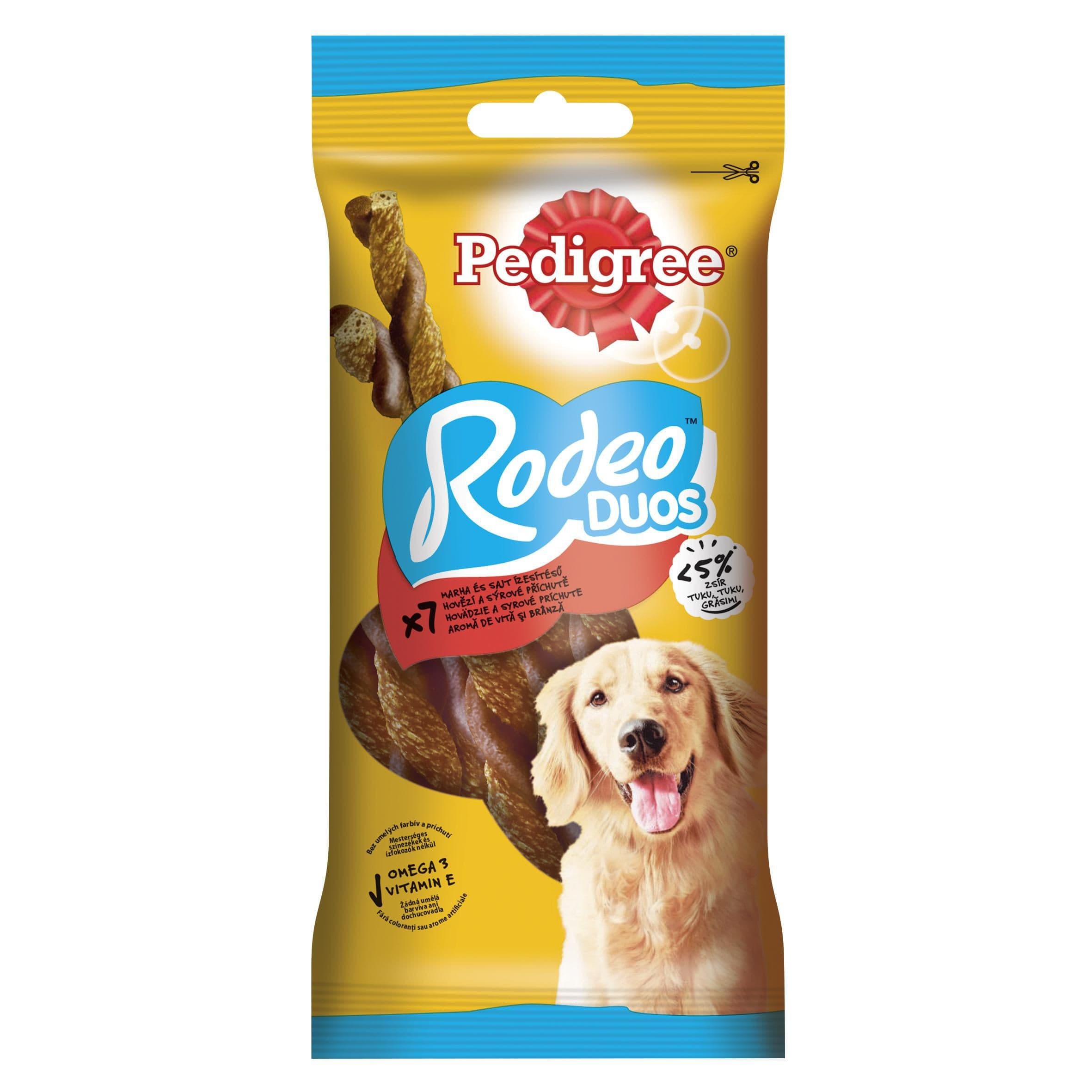 Pedigree Rodeo duos hovězí se sýrem 123 g