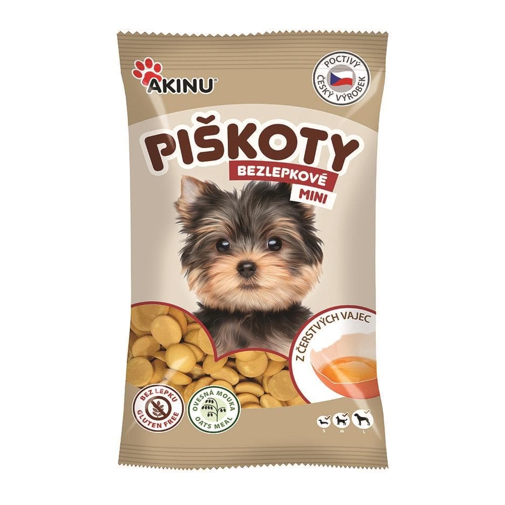Akinu Bezlepkové mini piškoty pro psy 120 g