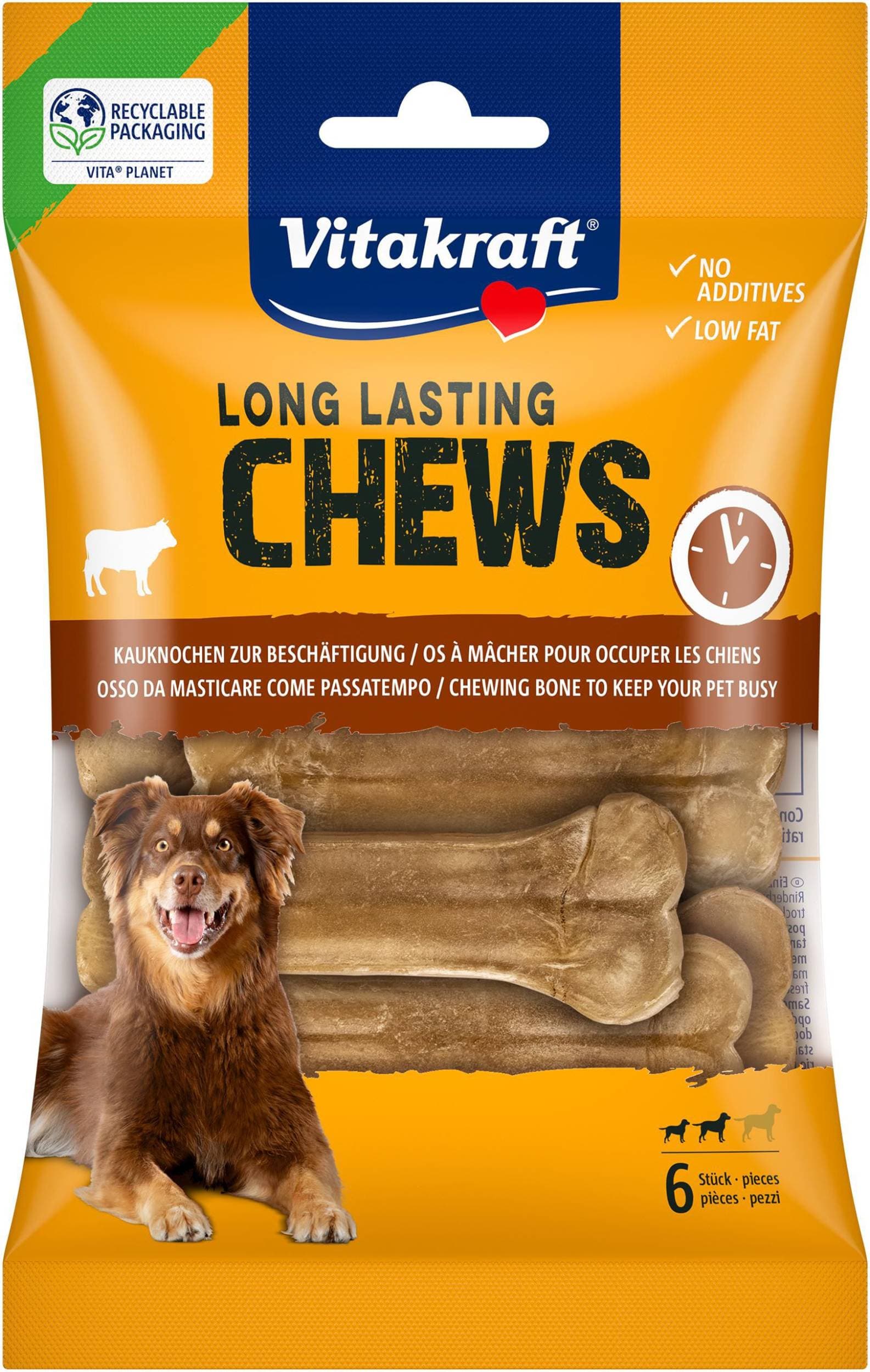 Vitakraft Chews žvýkací kost pro psa 8 cm 6 ks