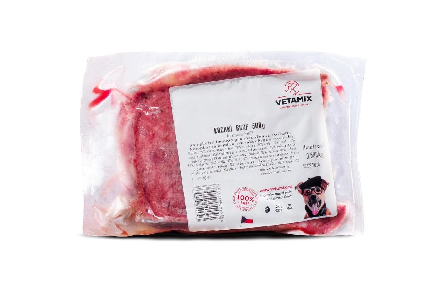 Vetamix Kachní barf mražený 500g