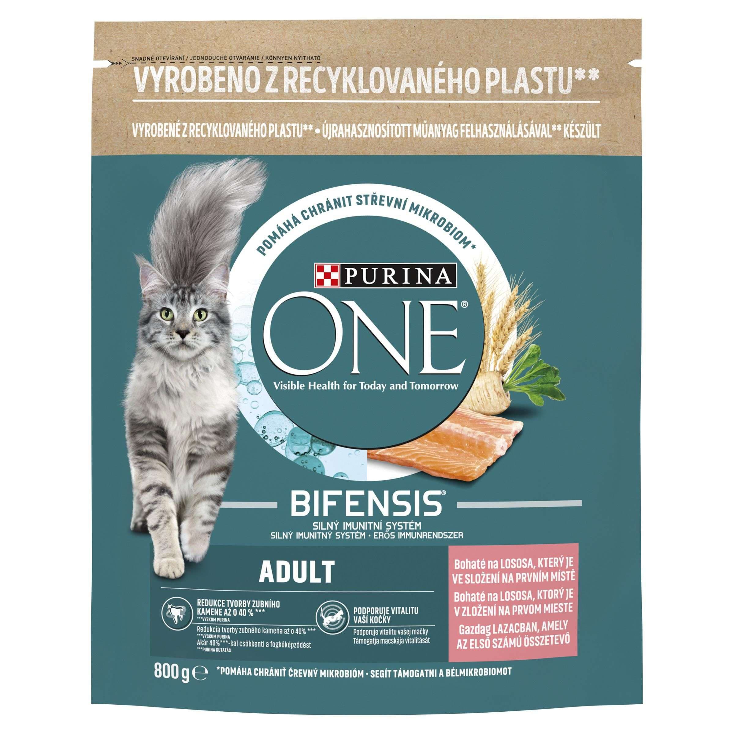 Purina ONE Adult bohaté na lososa a celozrnné obiloviny 800 g