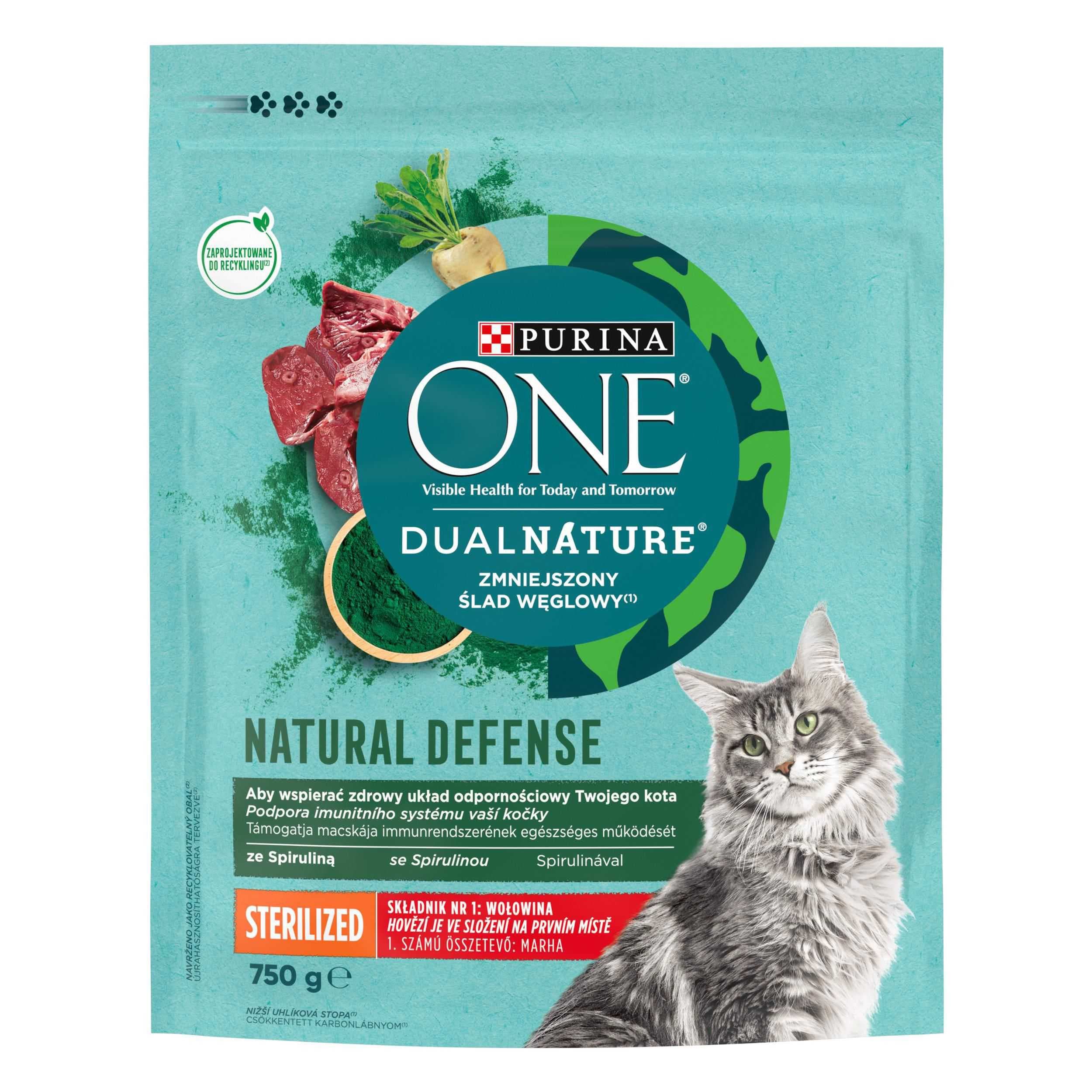 Purina ONE Dual Nature Sterilcat s hovězím a spirulinou 750 g