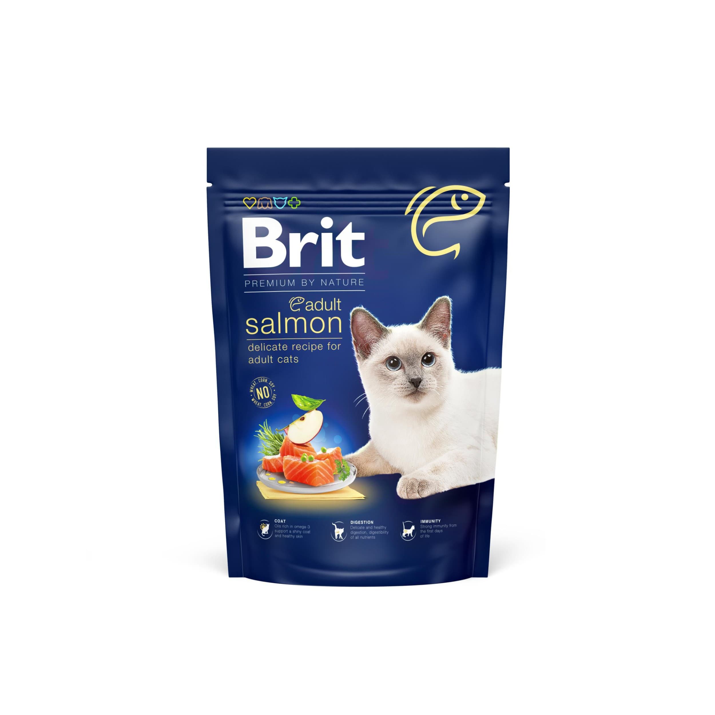 Brit Premium by Nature Cat. Adult Salmon,  800 g