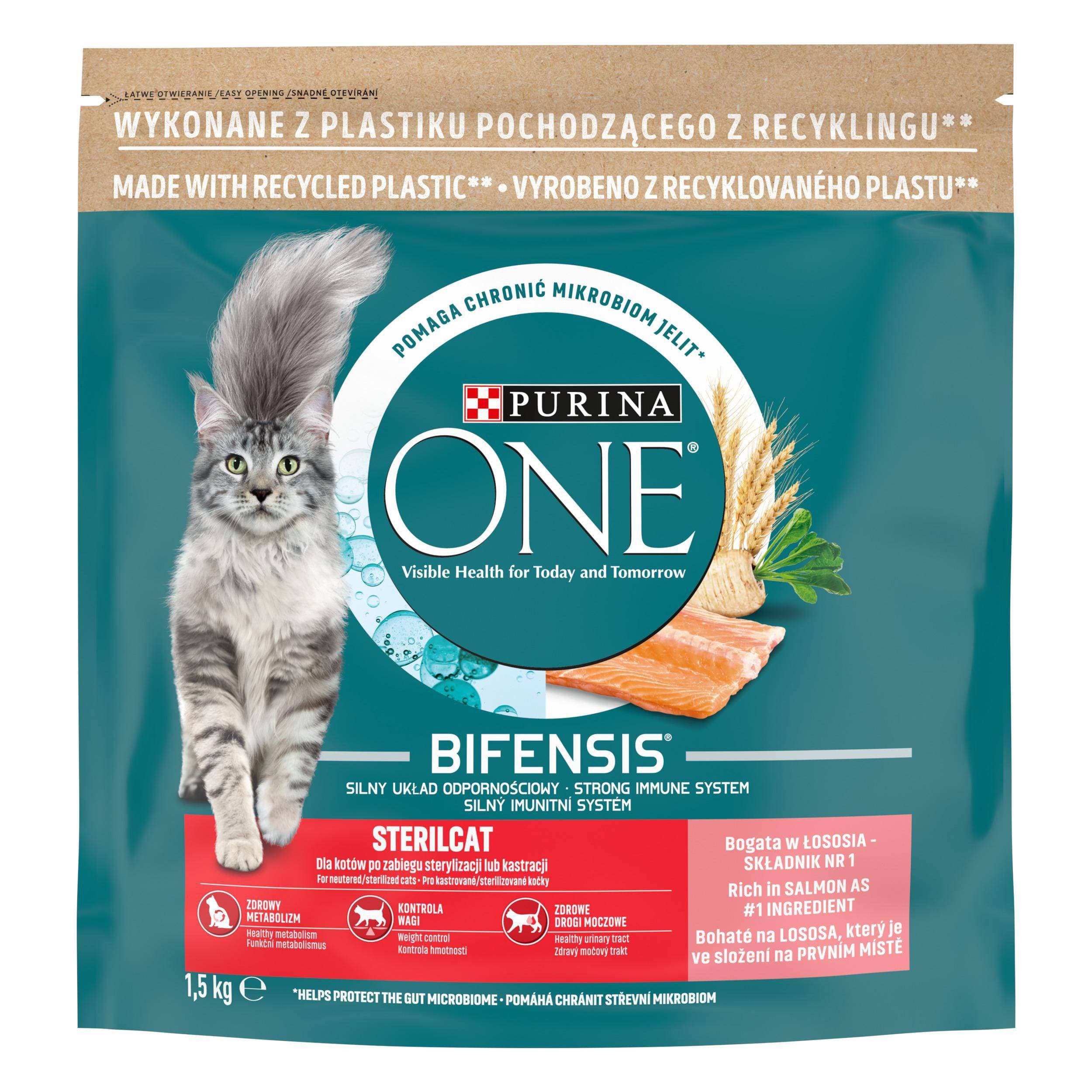 Purina ONE Sterilcat bohaté na lososa a pšenici 1,5 kg
