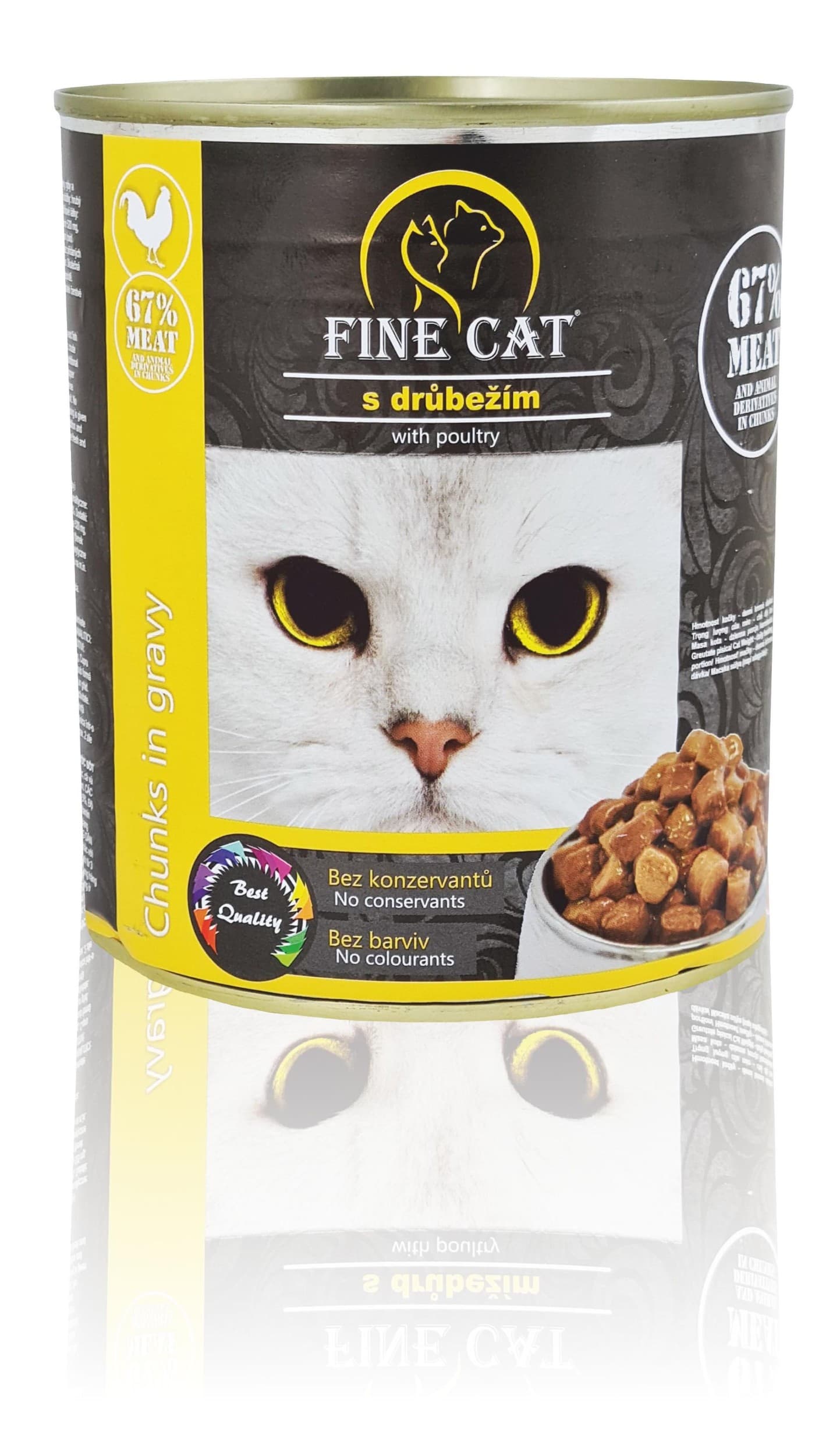 Fine Cat konzerva pro kočky s Drůbežím 830g
