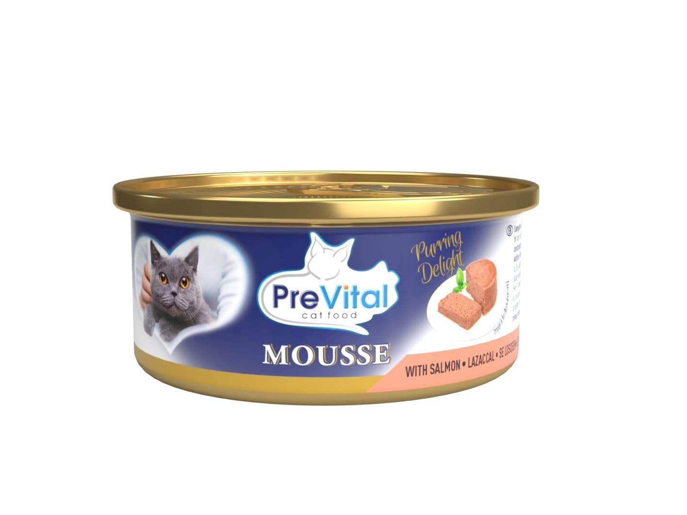 Prevital konzerva pro kočku s lososem 85g