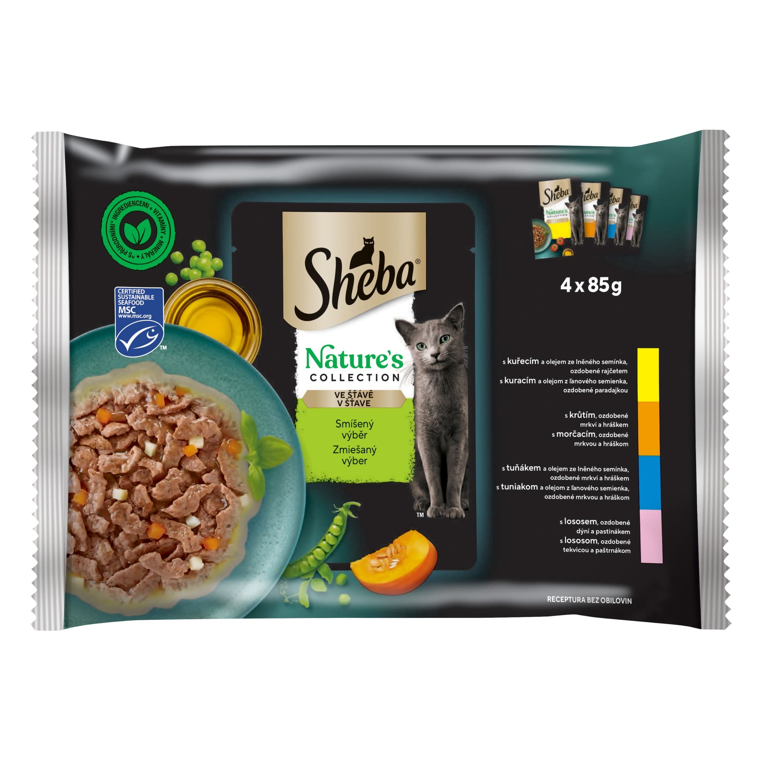 Sheba kapsičky Nature Mixovaný výběr 340g