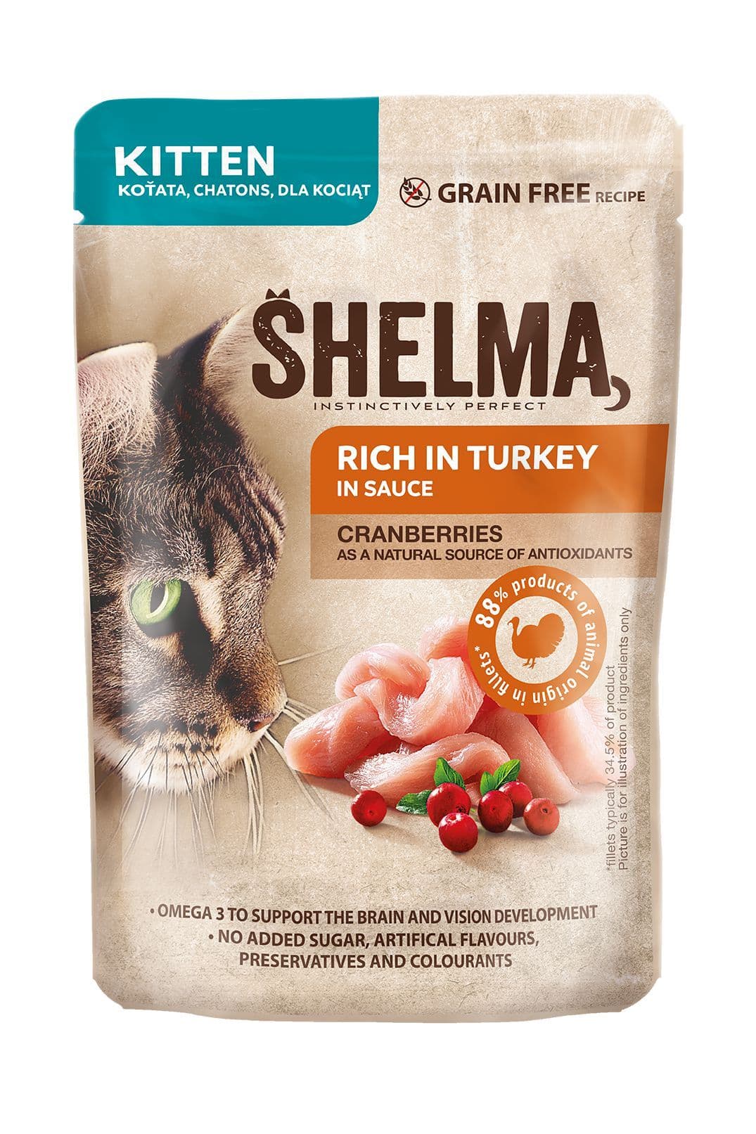 Shelma Kapsa Kitten krůta, brusinka 85g