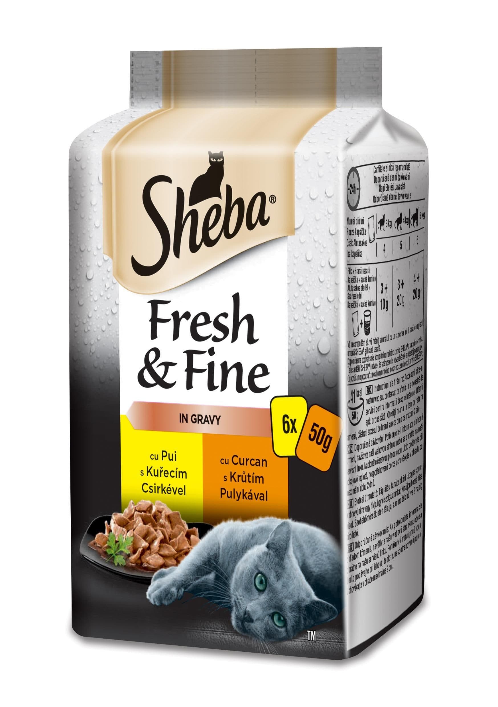 Sheba Fresh & Fine Drůbeží výběr ve šťávě 6x50 g