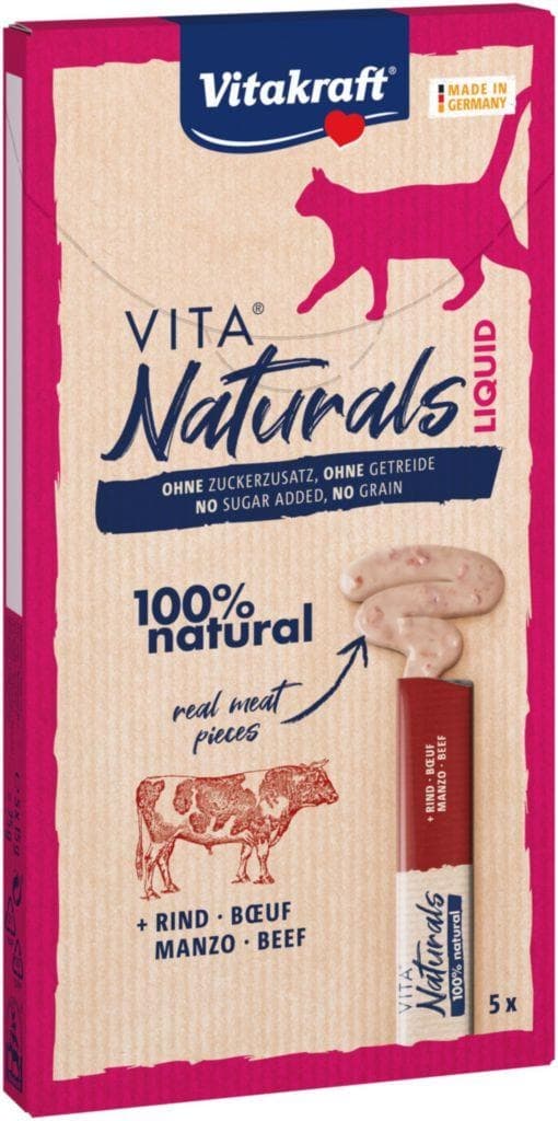 Vitakraft Vita naturals liquid hovězí 5 x 15g