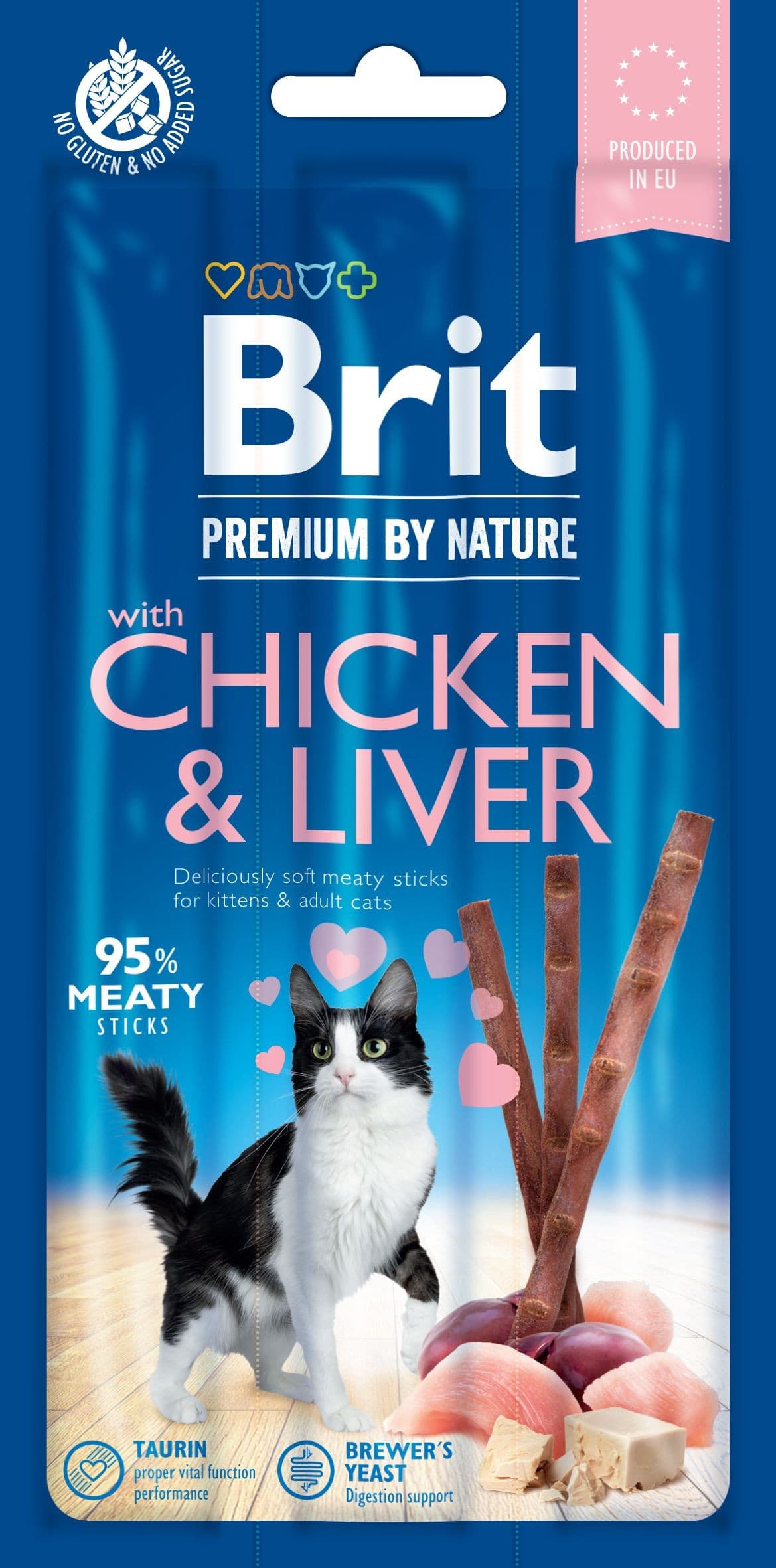Brit Premium by Nature Cat Sticks with Chicken & Liver (3 sticks)