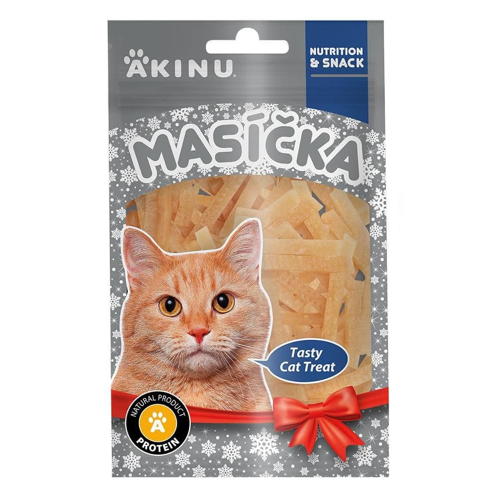 Akinu Masíčka kuřecí řezanky pamlsek pro kočky 50 g