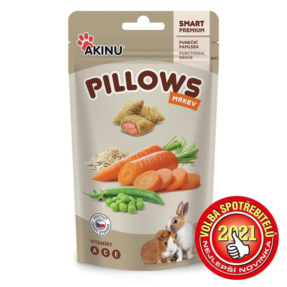 Akinu Pillows polštářky s mrkví pro hlodavce 40g