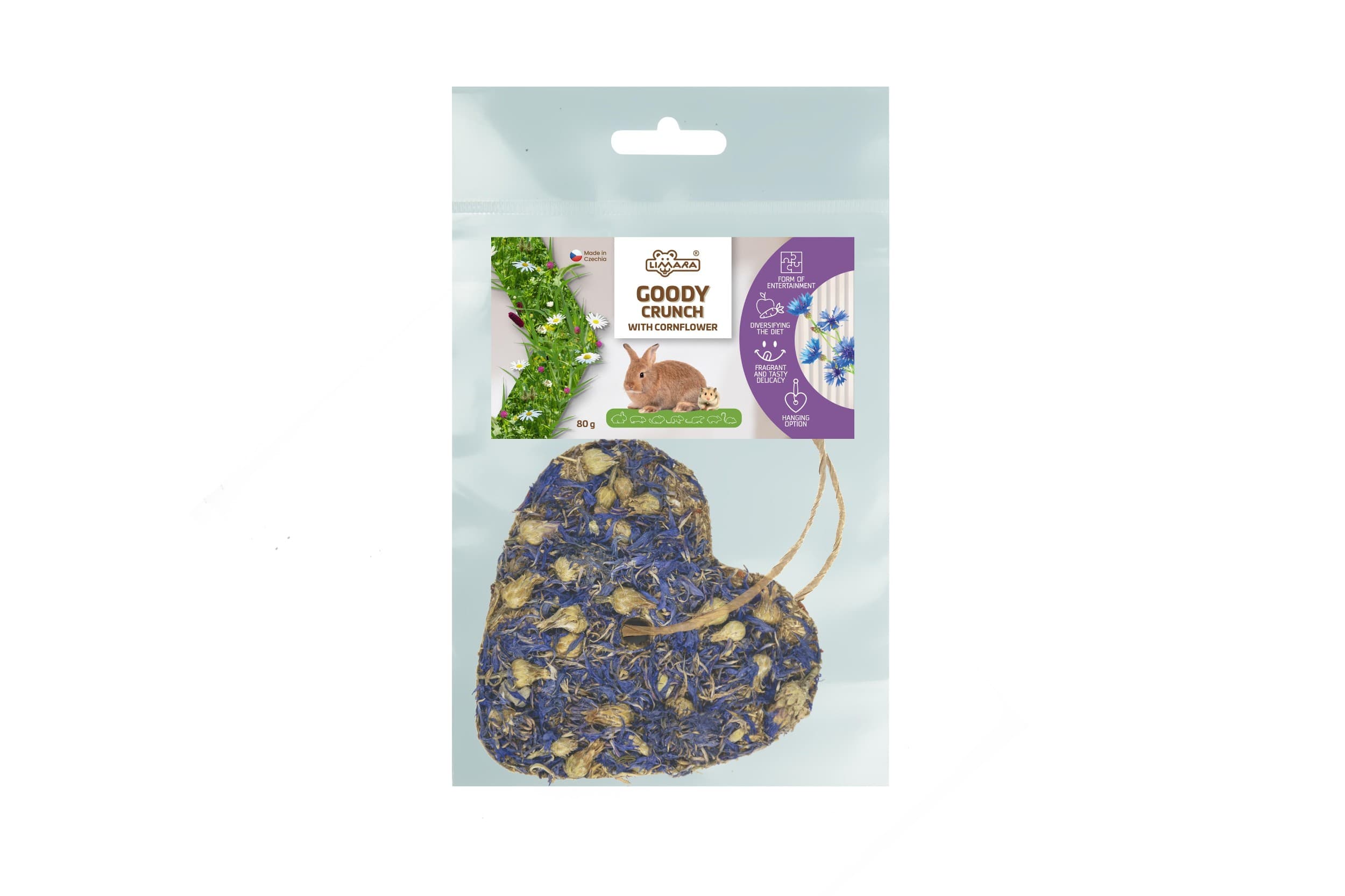 Goody Crunch Bezobilné bylinkové srdce Chrpa 80g
