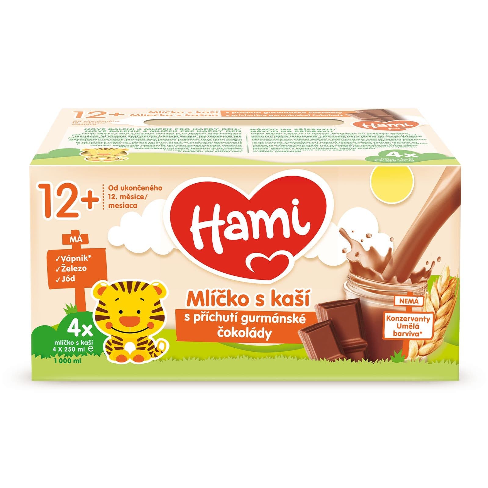 Hami Mlíčko s kaší kakaové od uk. 8. měsíce 2x250 ml