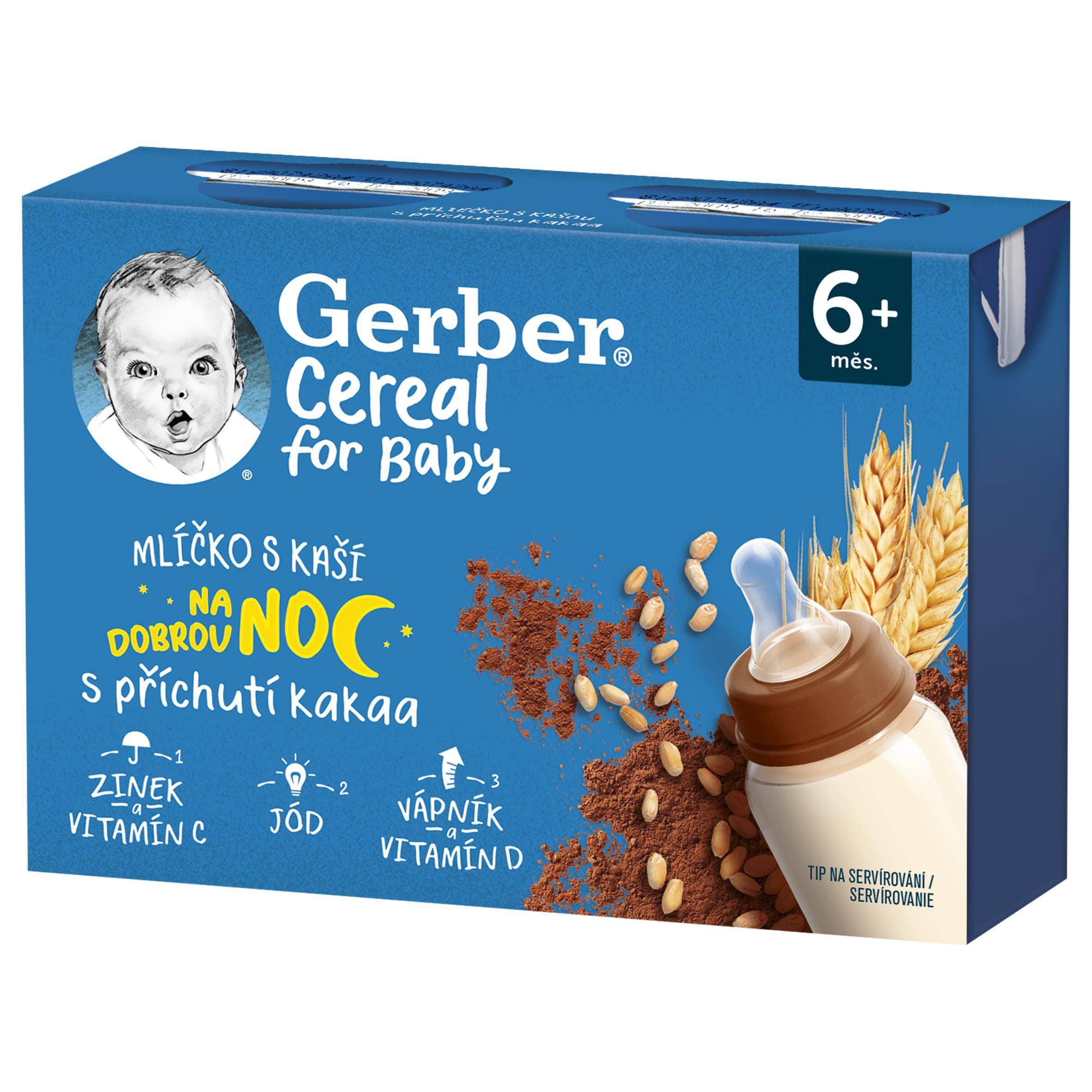 Gerber Cereal mlíčko s kaší s příchutí kakaa 400 ml