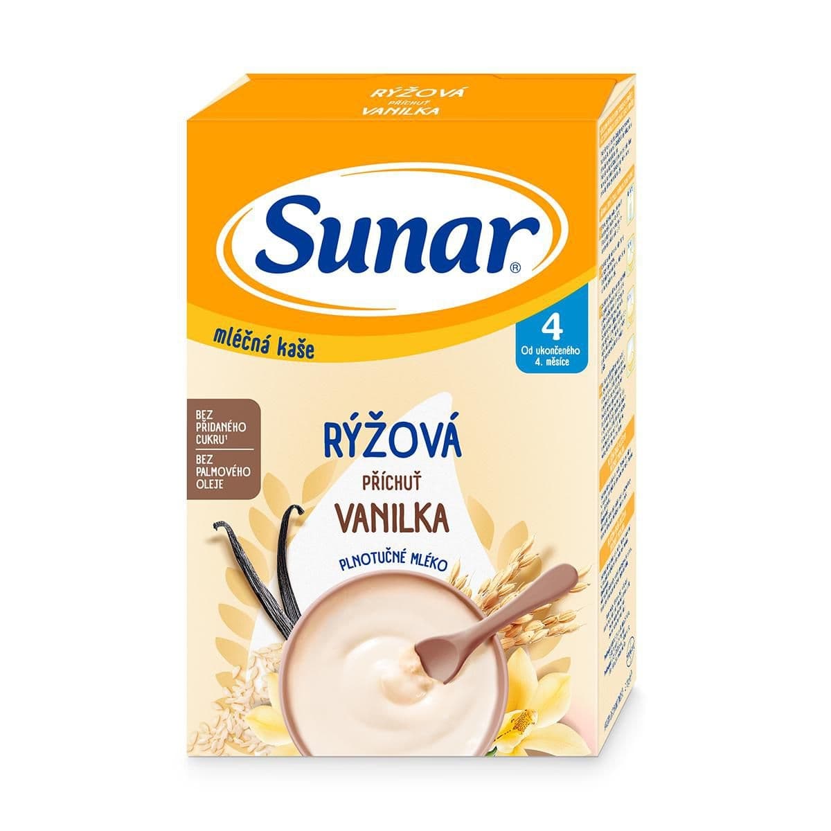 Sunar Mléčná kaše rýžová příchuť vanilka 210 g