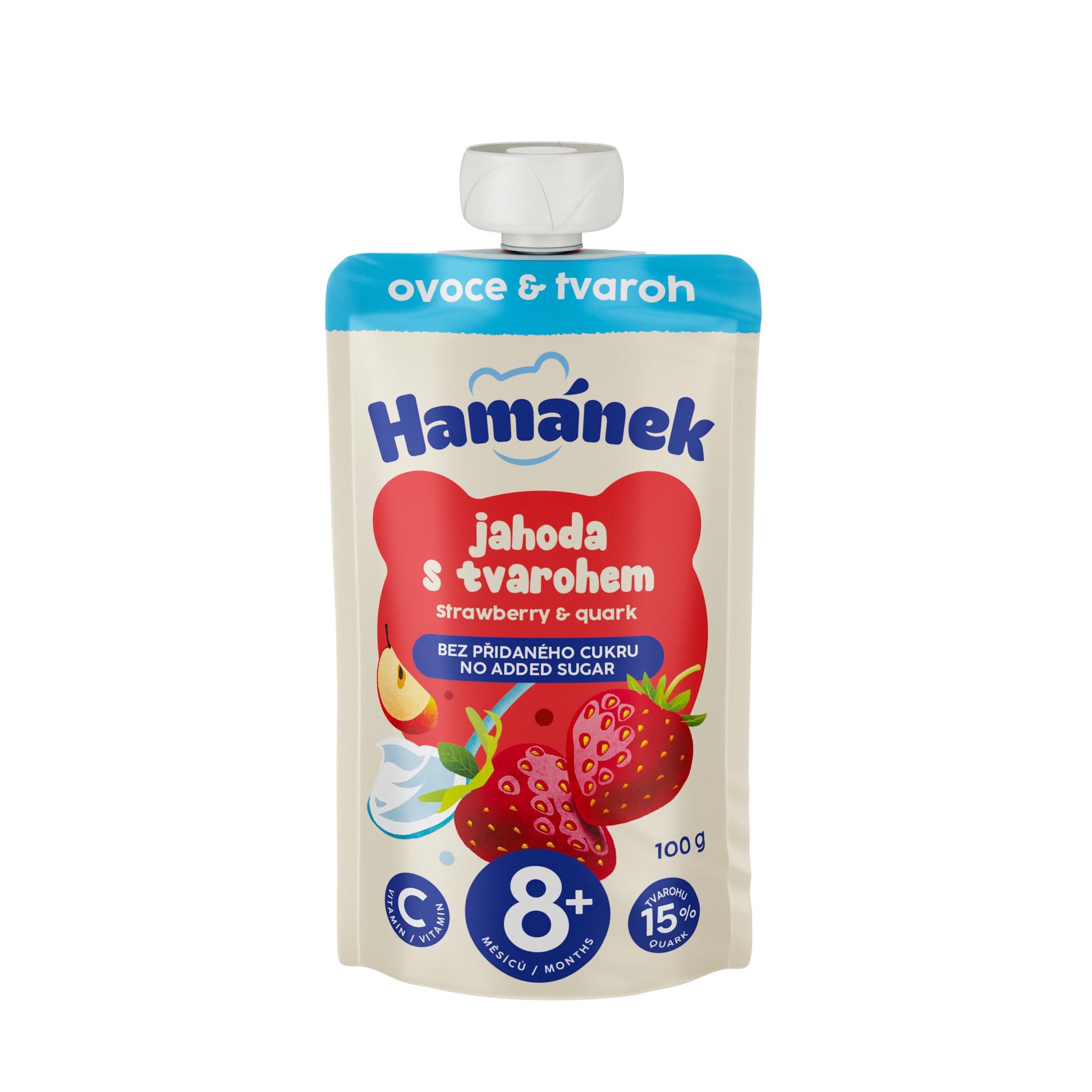Hamánek Jahoda tvarohová přesnídávka 100 g