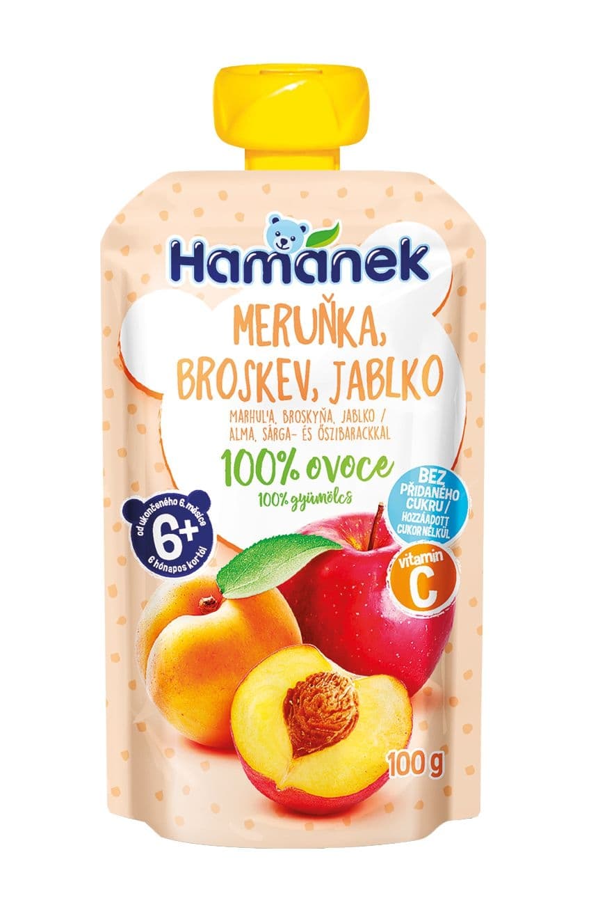 Hamánek Broskev, meruňka, jablko 100g