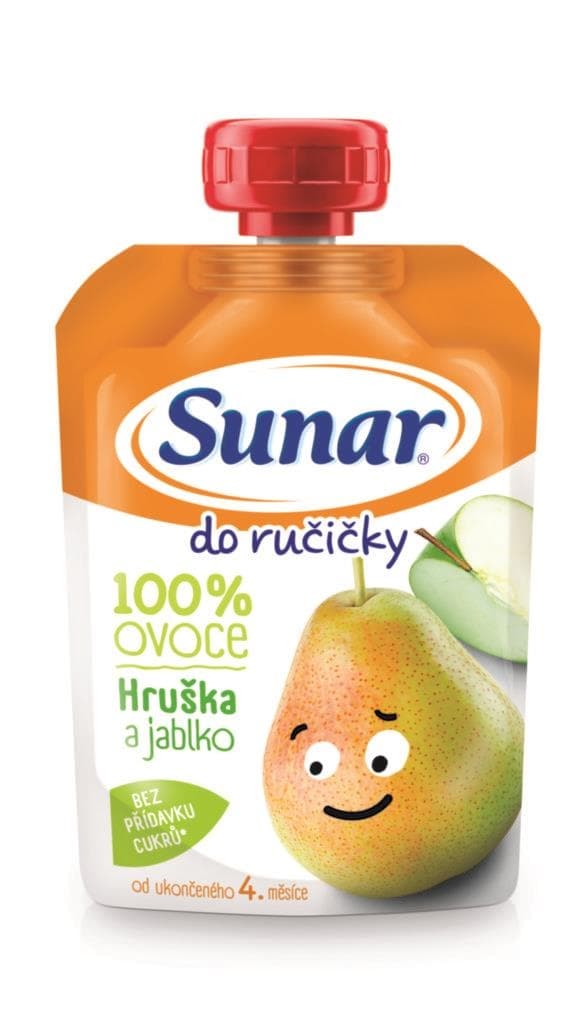Sunar Do ručičky ovocná kapsička hruška 4m+ 100 g