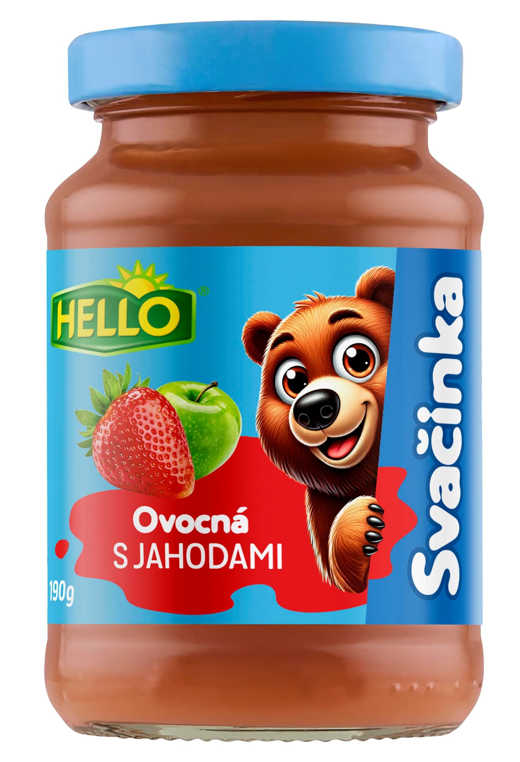 Hello Ovocná přesnídávka jahoda sklo 190 g