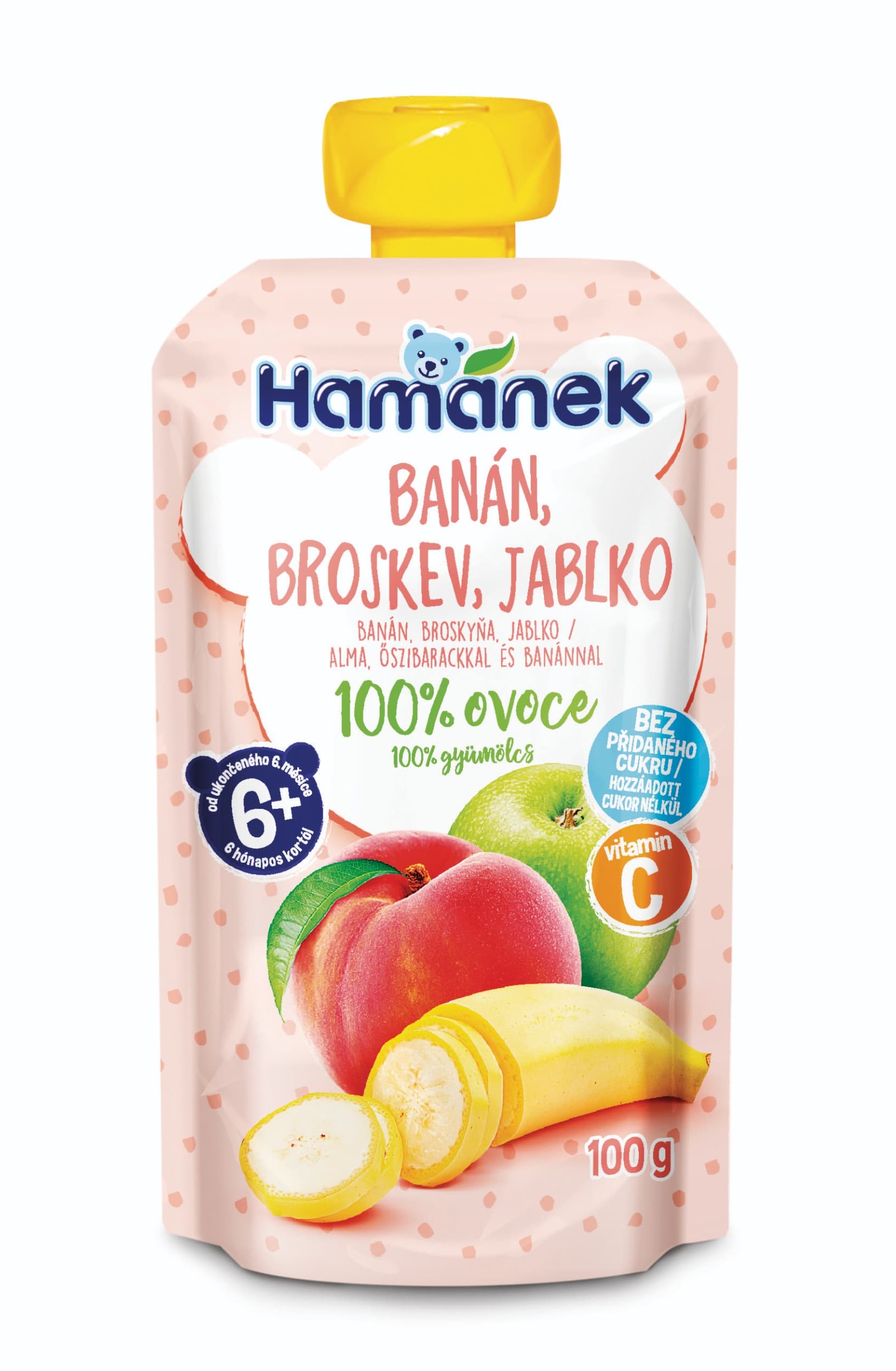 Hamánek Broskev banán přesnídávka 100 g