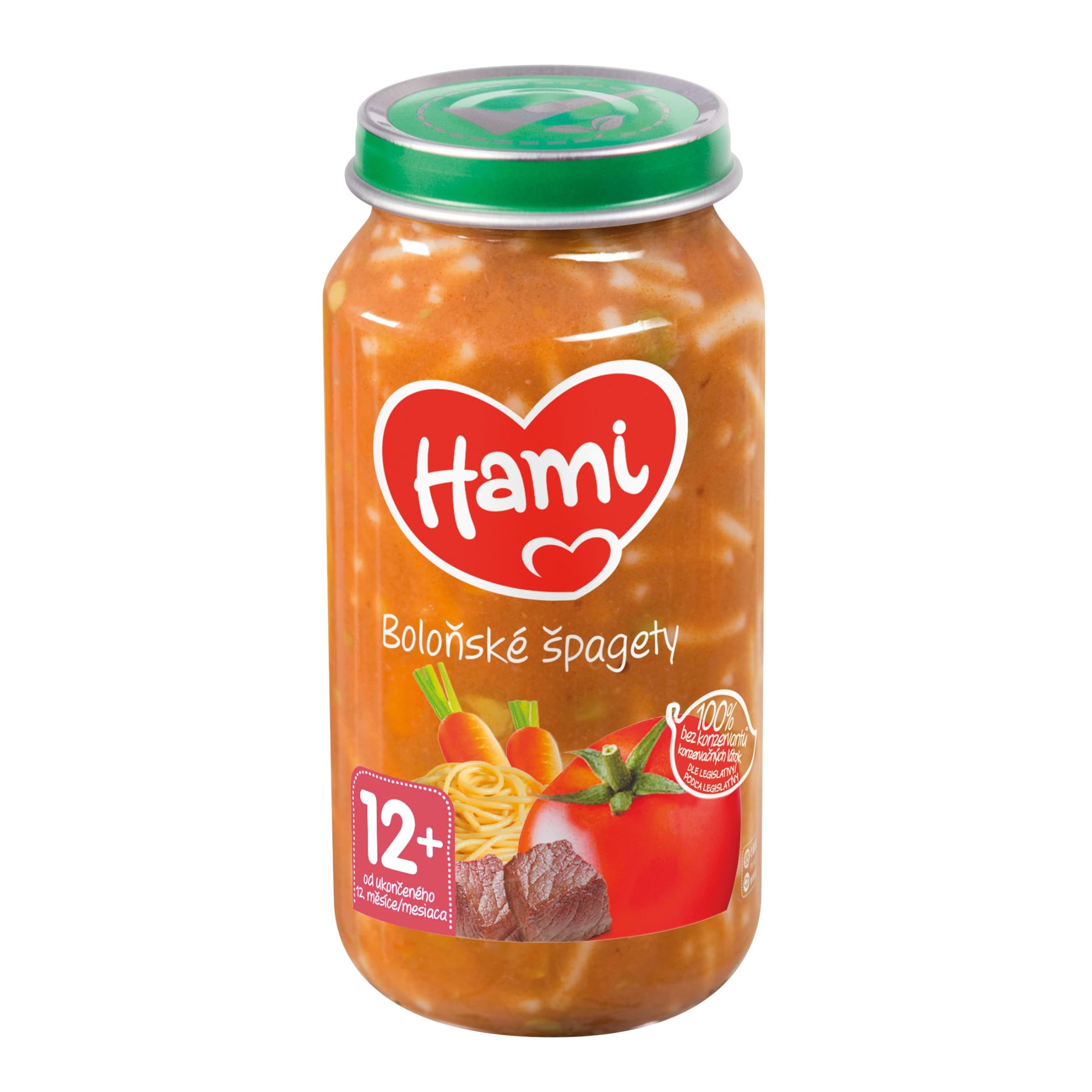 Hami Masozeleninový příkrm Boloňské špagety od ukončeného 10. měsíce 250 g