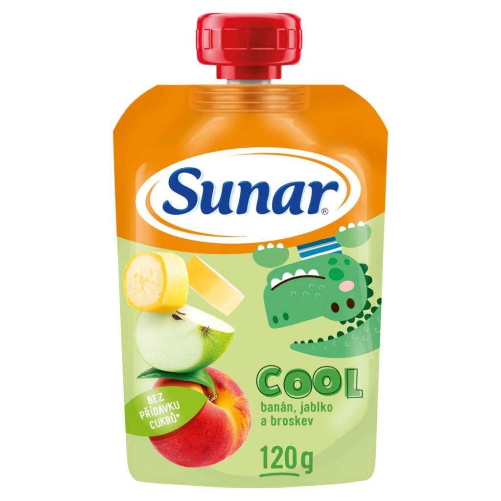 Sunar Cool ovocná kapsička broskev, banán, jablko 12m+ 120 g