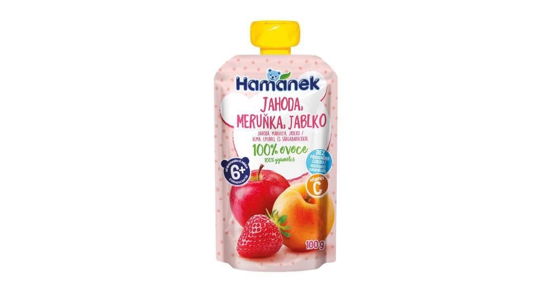Hamánek Jahoda, meruňka, jablko 100 g