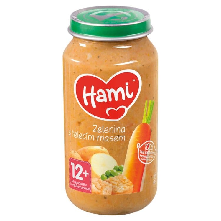 Hami Masozeleninový příkrm zelenina s telecím masem od ukončení 12. měsíce 250 g