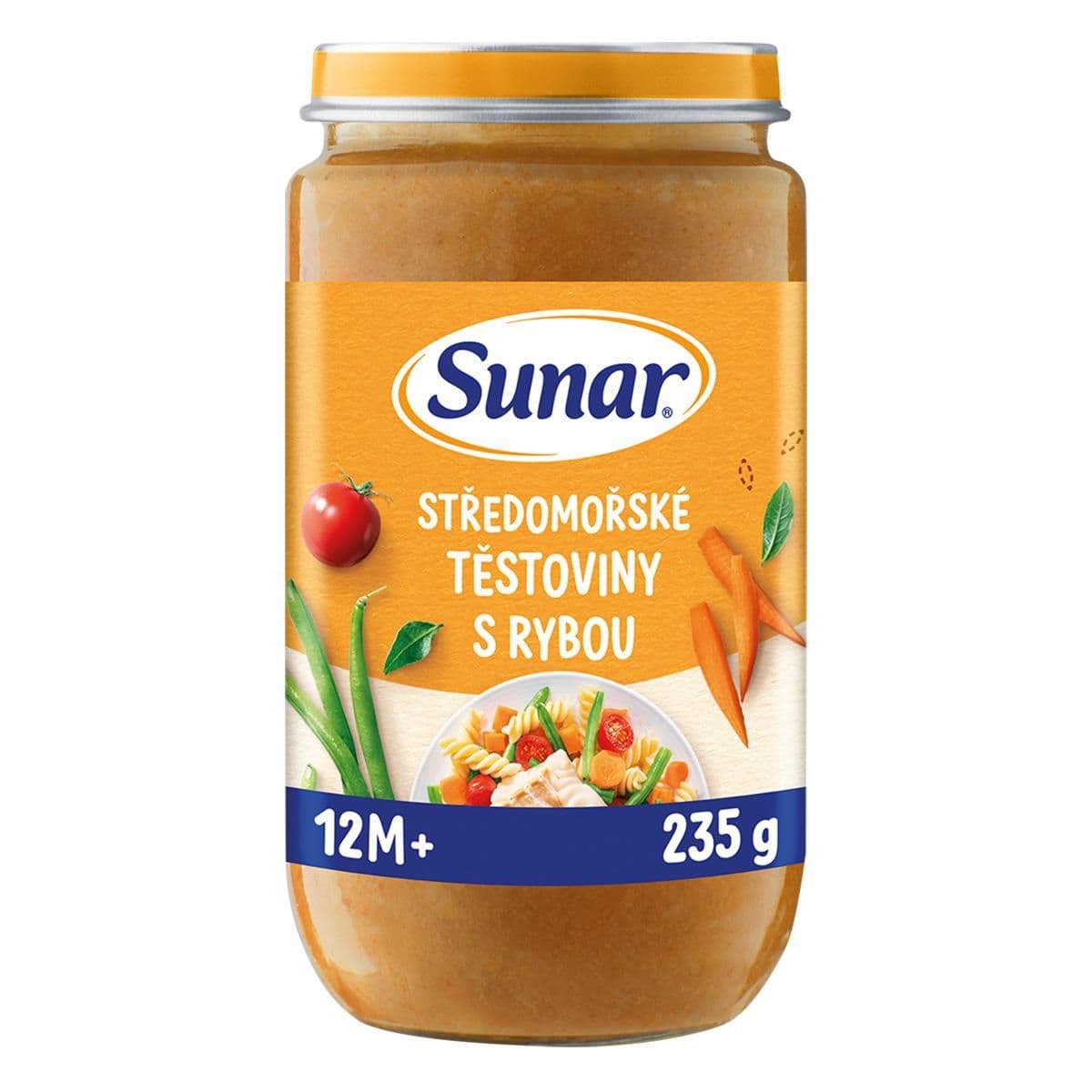 Sunar Příkrm středomořské těstoviny s rybou 12m+, 235g
