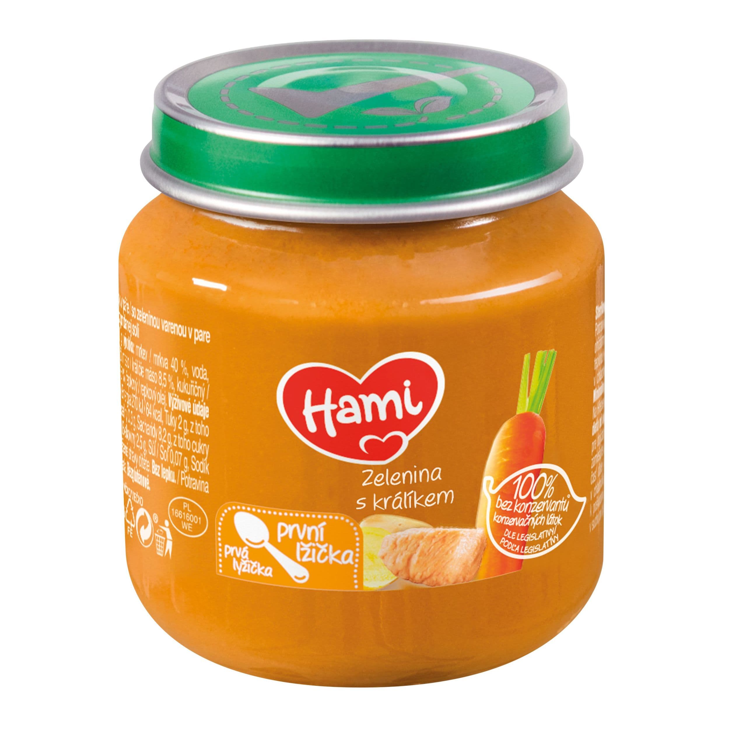 Hami Masozeleninový příkrm zelenina s králíkem první lžička 125 g