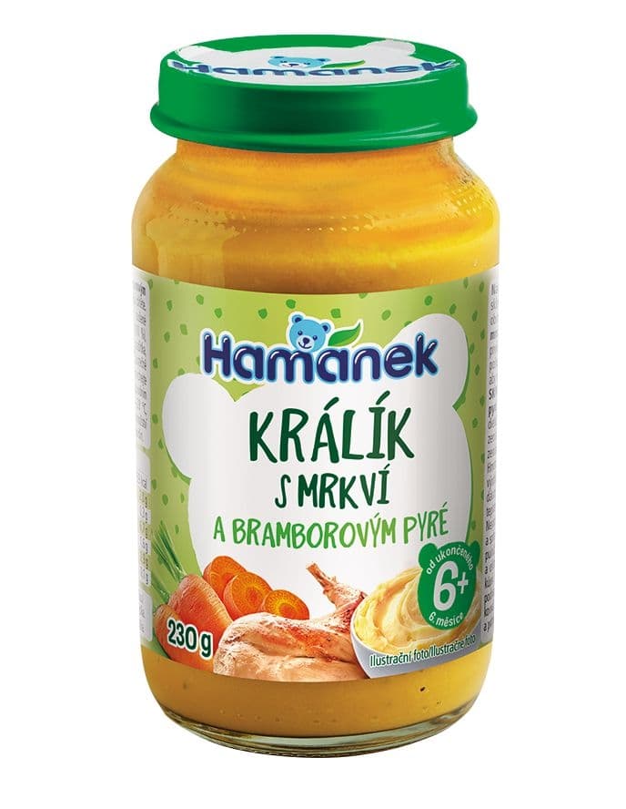 Hamánek Králík s bramborem v mrkvové omáčce 230 g