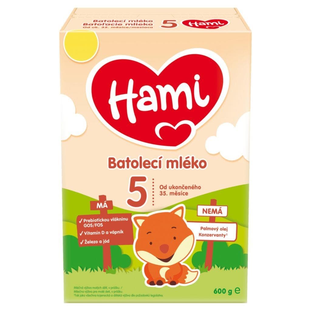 Hami 5 batolecí mléko od uk. 35. měsíce 600g