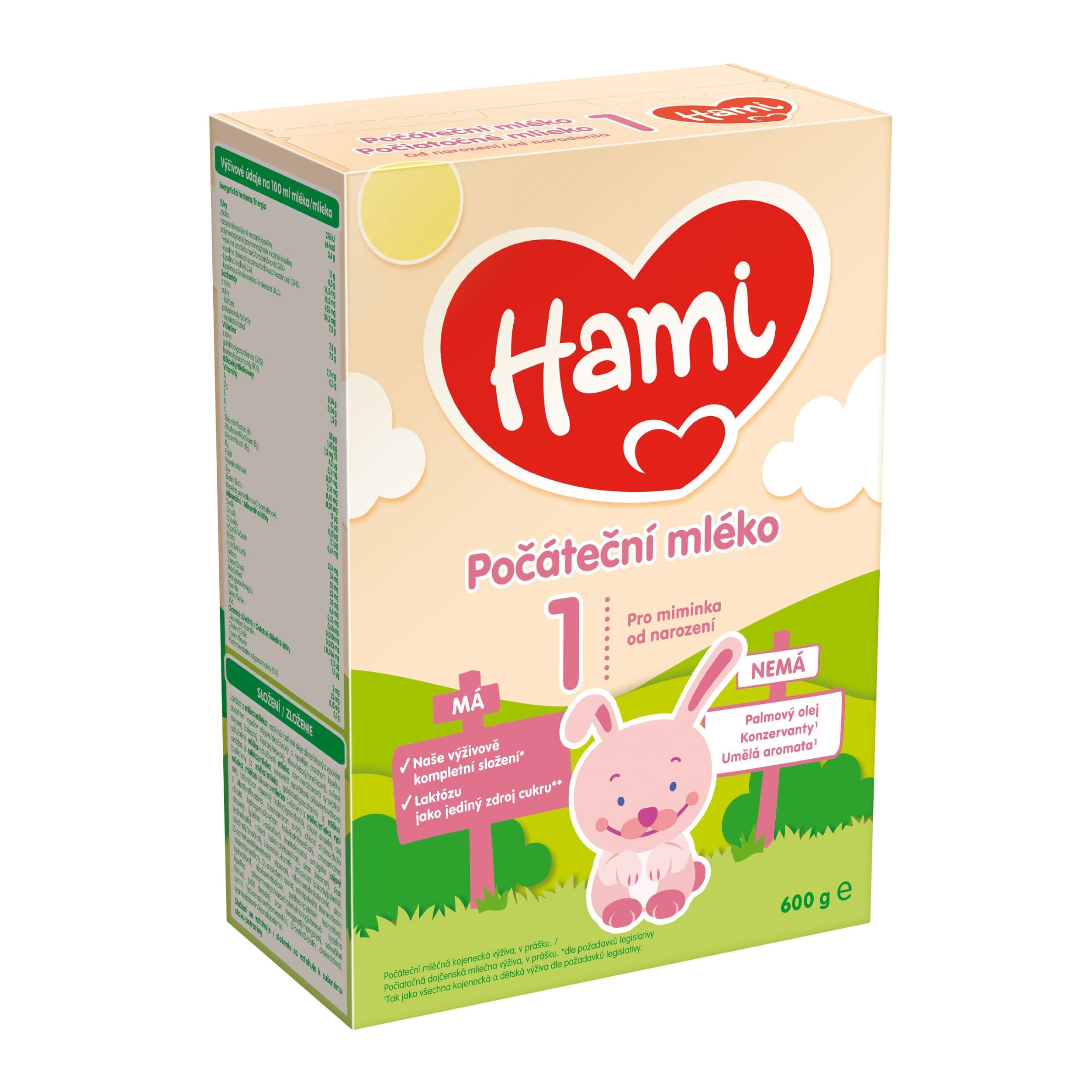 Hami 0+ počáteční kojenecké mléko 600g