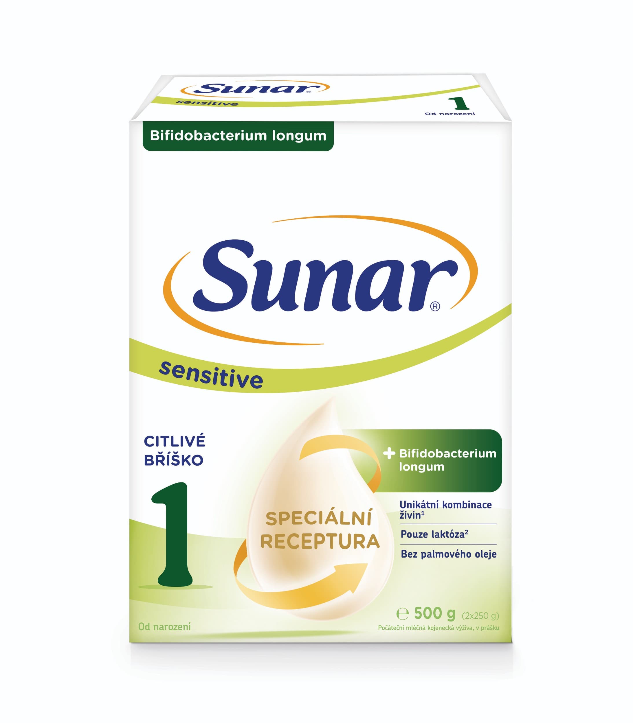 Sunar Sensitive 1, počáteční kojenecké mléko 500 g