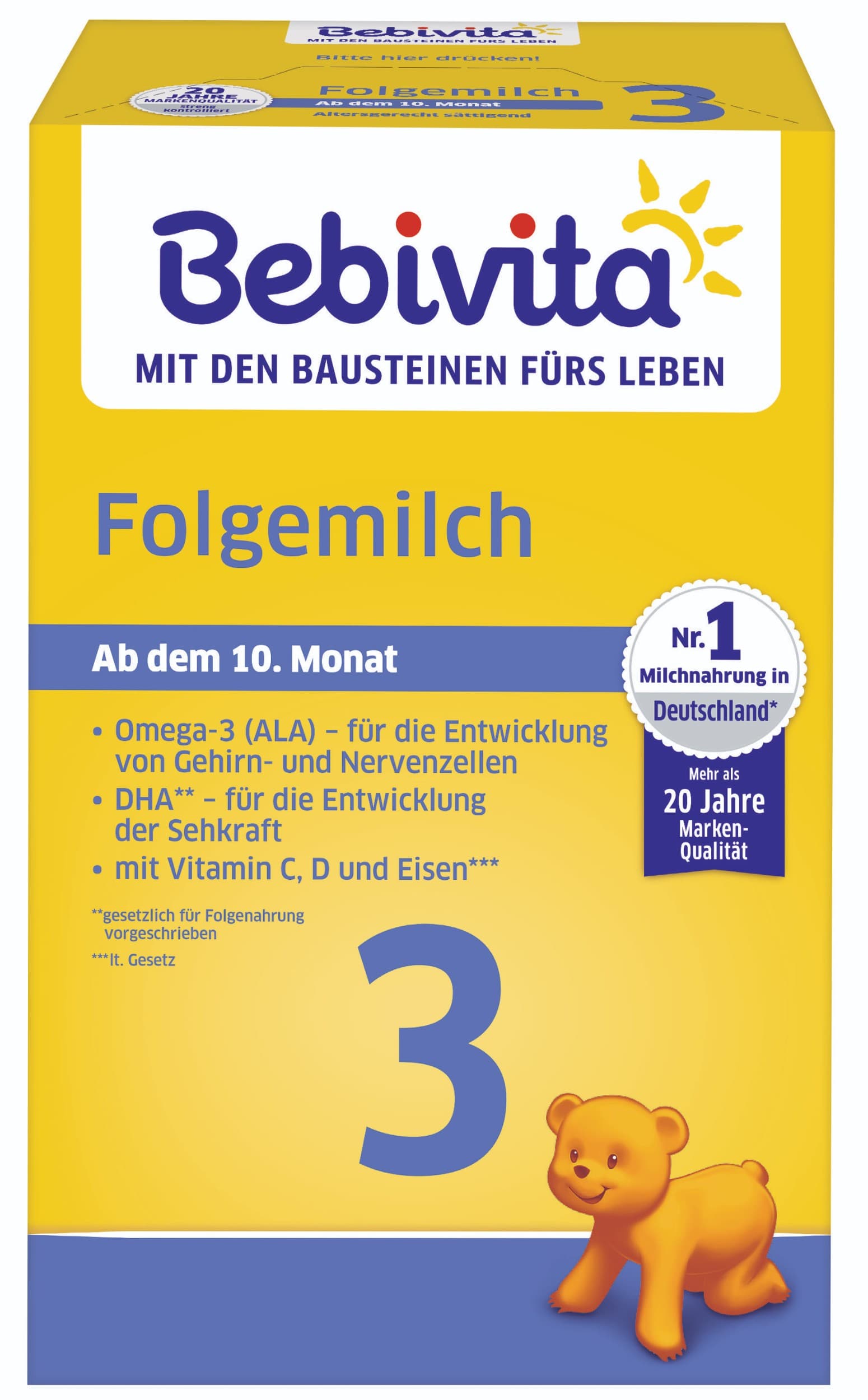 Bebivita 3.pokrač. mléko 500 g