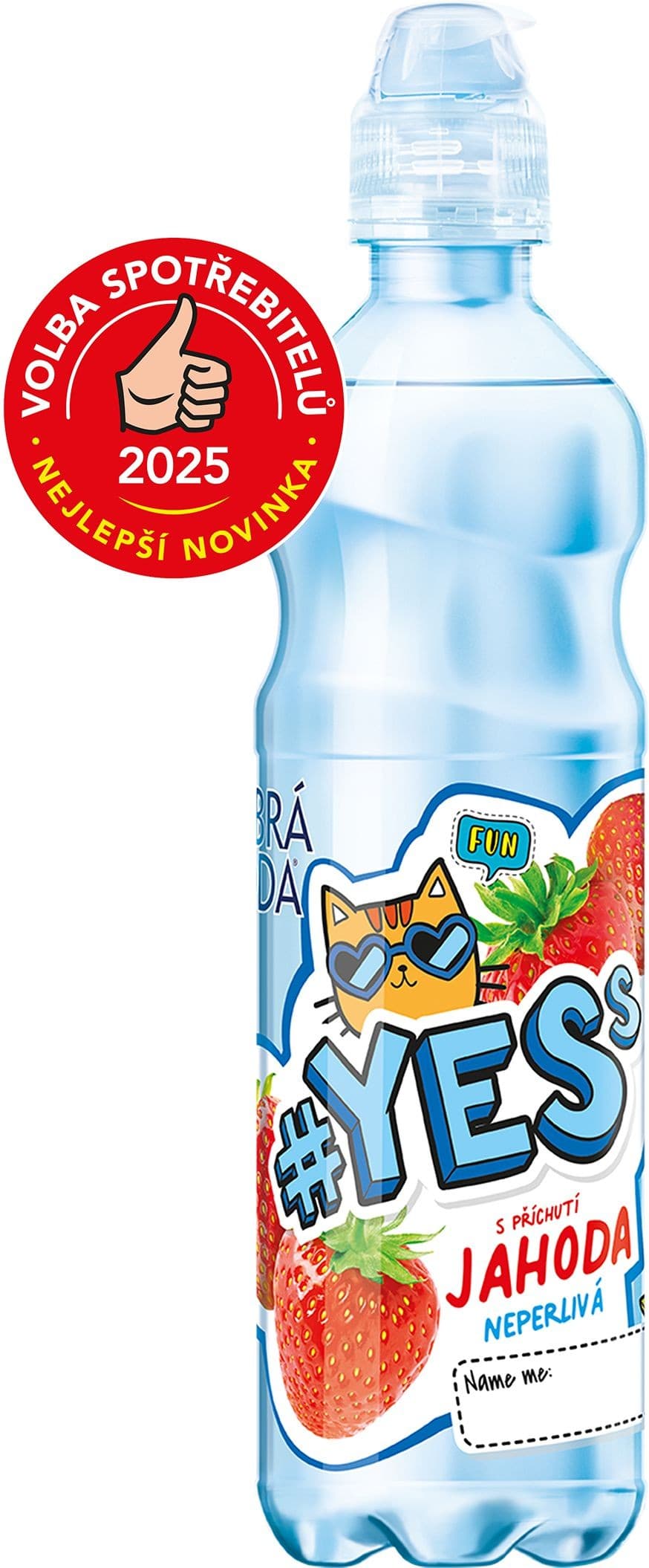 YESs jahoda neperlivá 0,5l PET