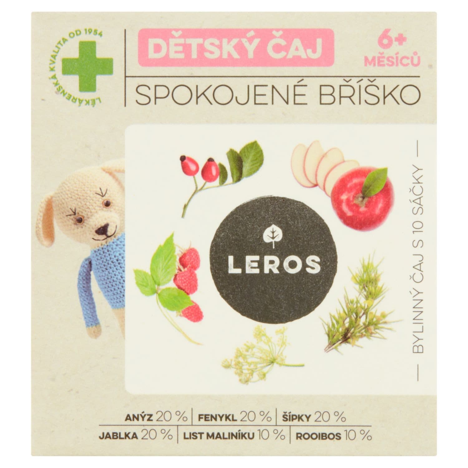 Leros Dětský čaj spokojené bříško 6m+ 10 x 2g (20g)