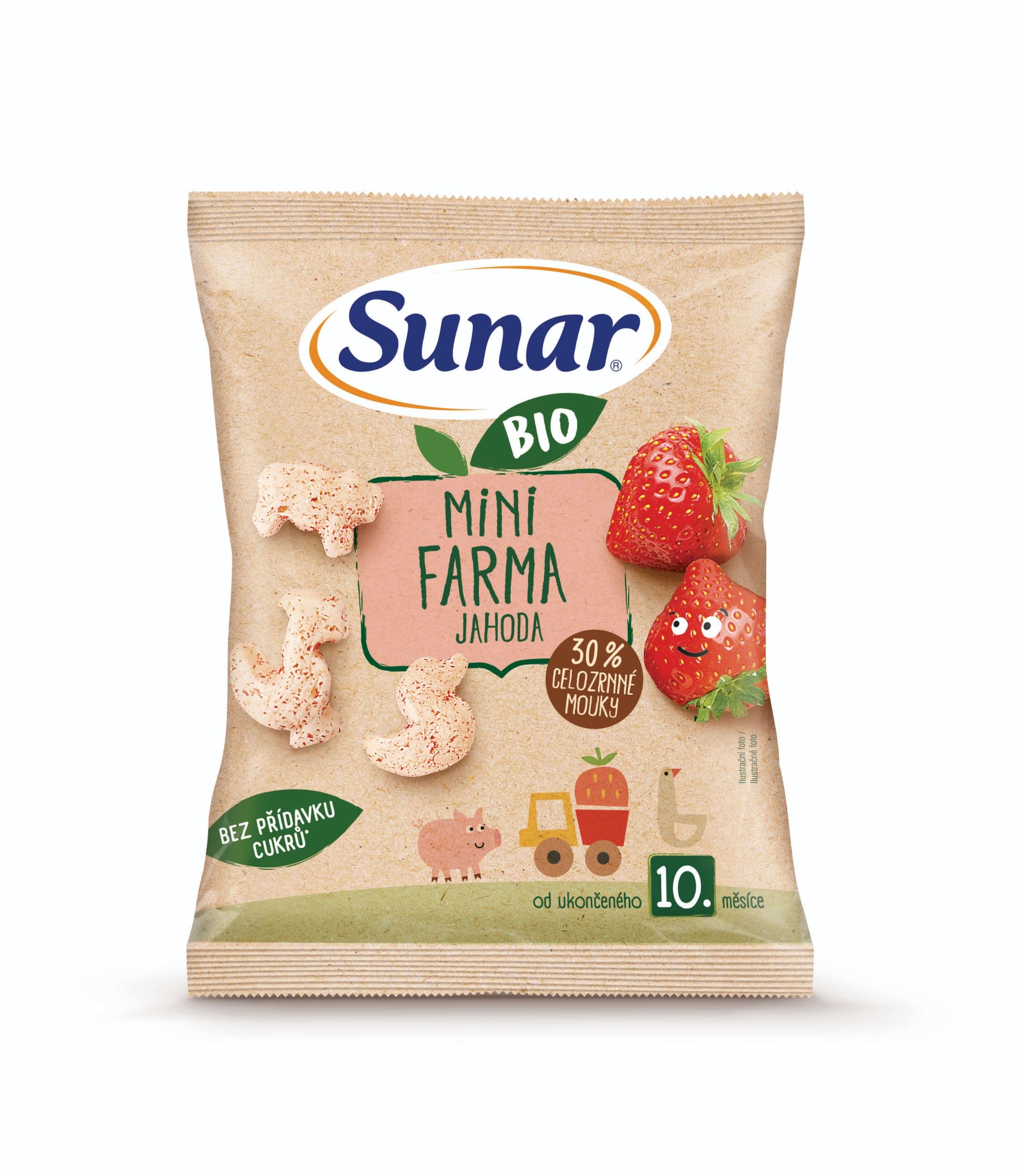 Sunar BIO Křupky mini farma jahoda 18 g