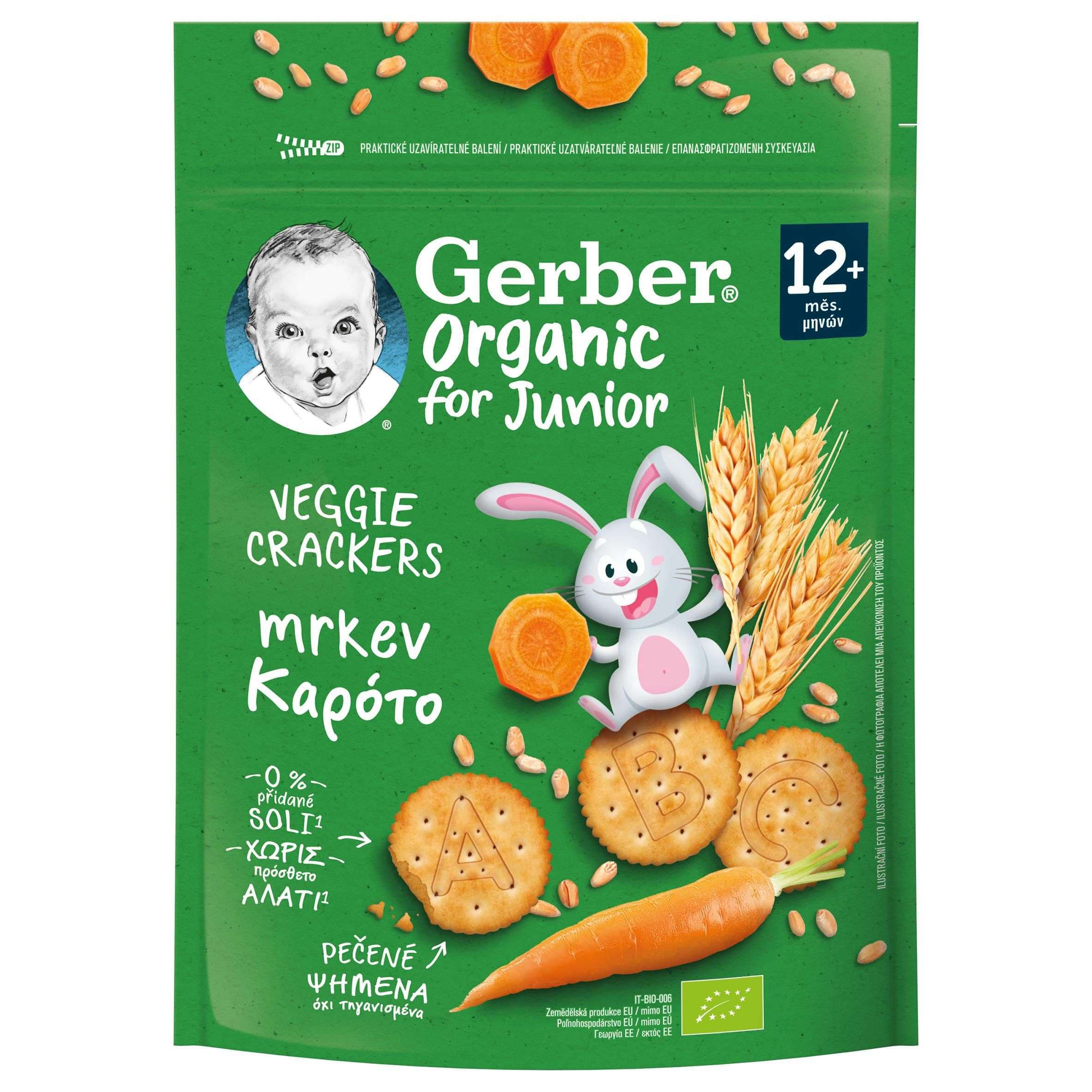 Gerber Organic krekry s mrkví 100 g