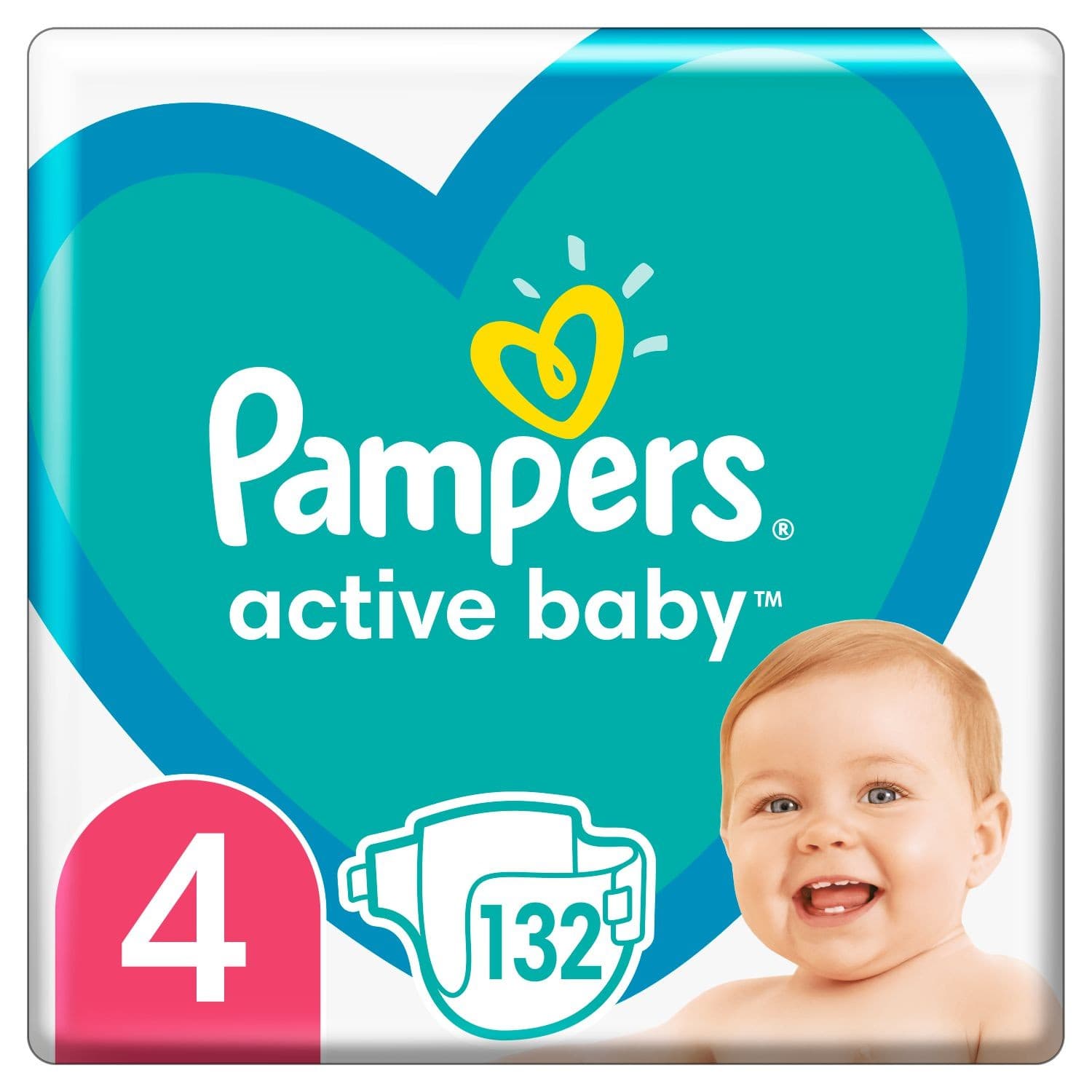 Pampers Active Baby-Dry velikost 4 (Maxi) 132ks