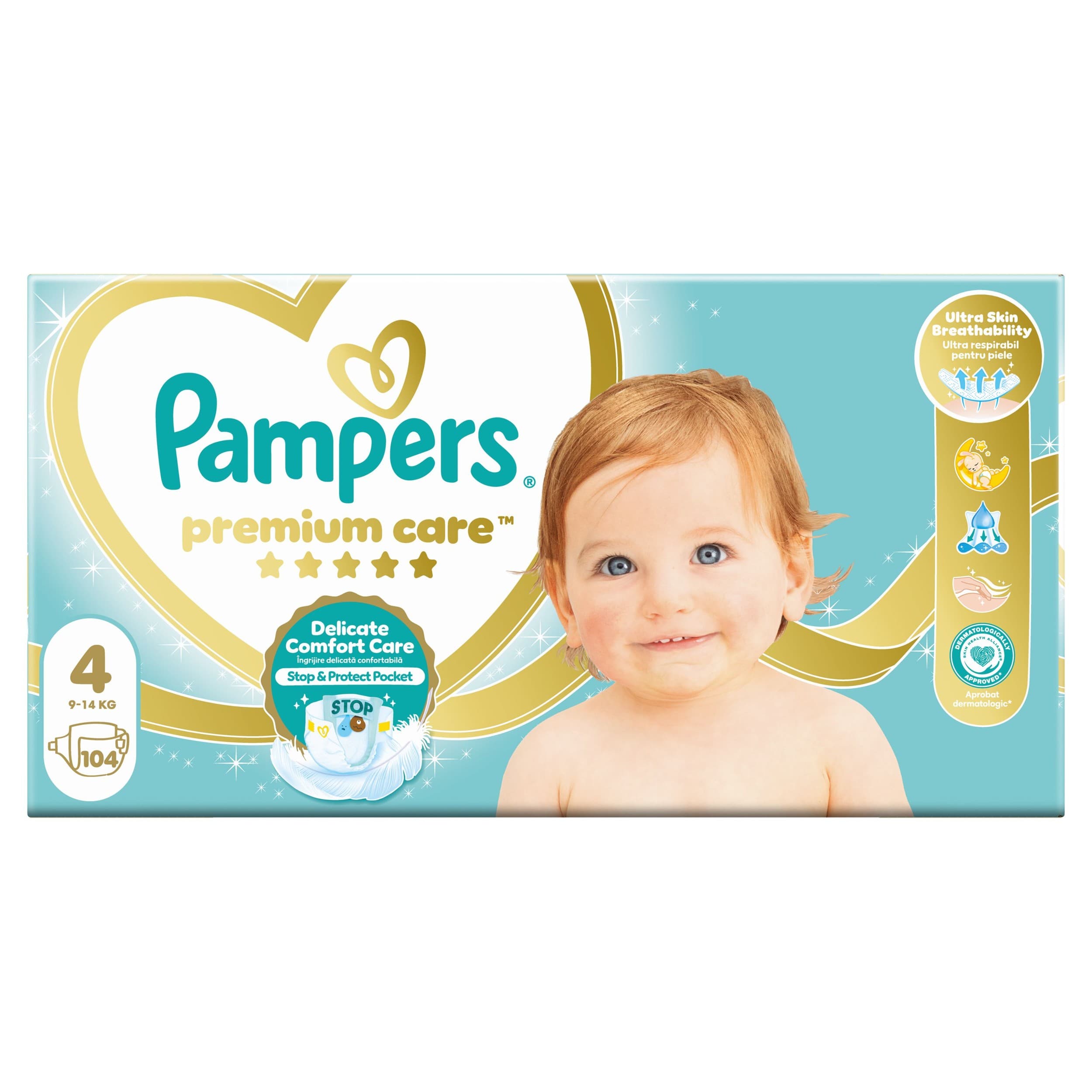 Pampers Premium Care velikost 4 (Maxi) 8 – 14 kg 104ks