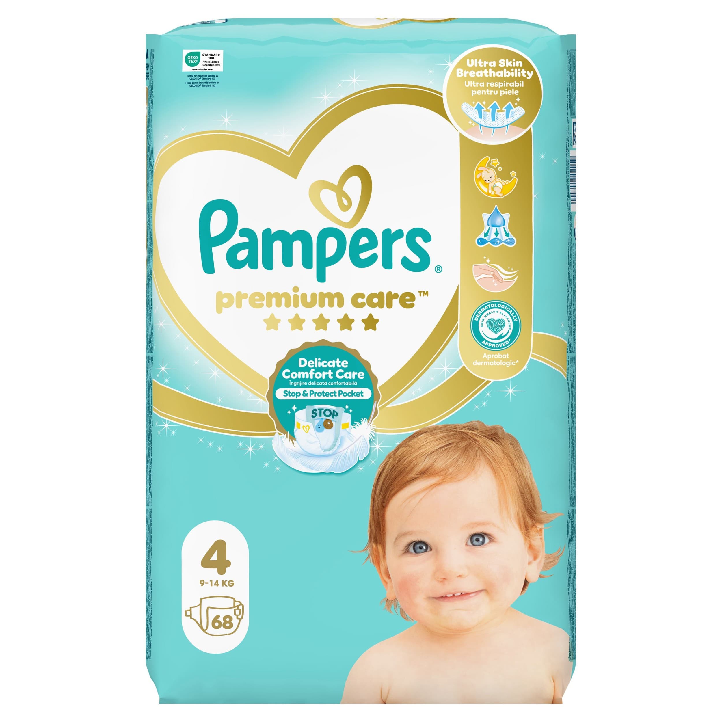 Pampers Premium Care vel.4 (4-8kg) 68ks