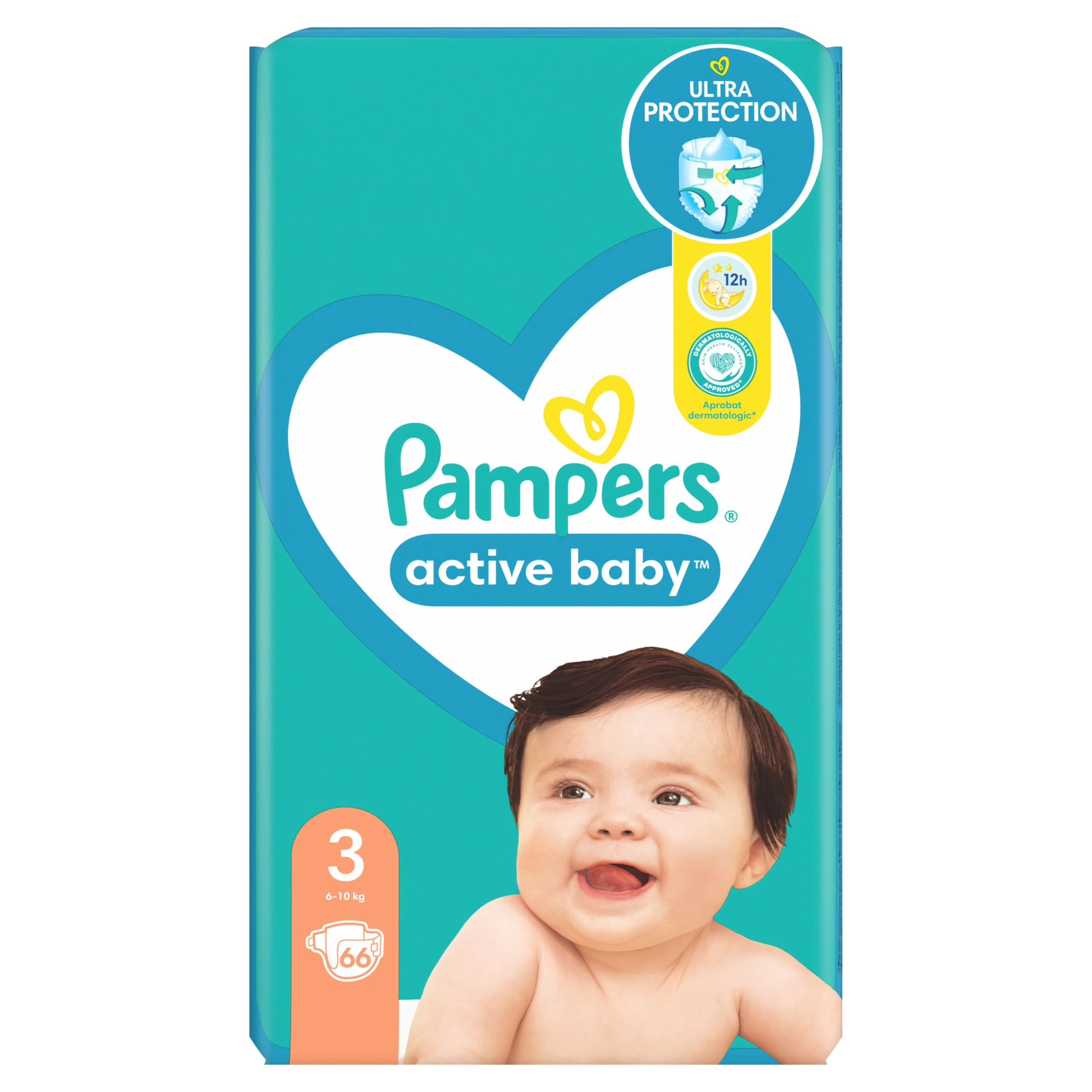 Pampers Active Baby-Dry dětské Plenky Velikost 3 (Midi), 68ks
