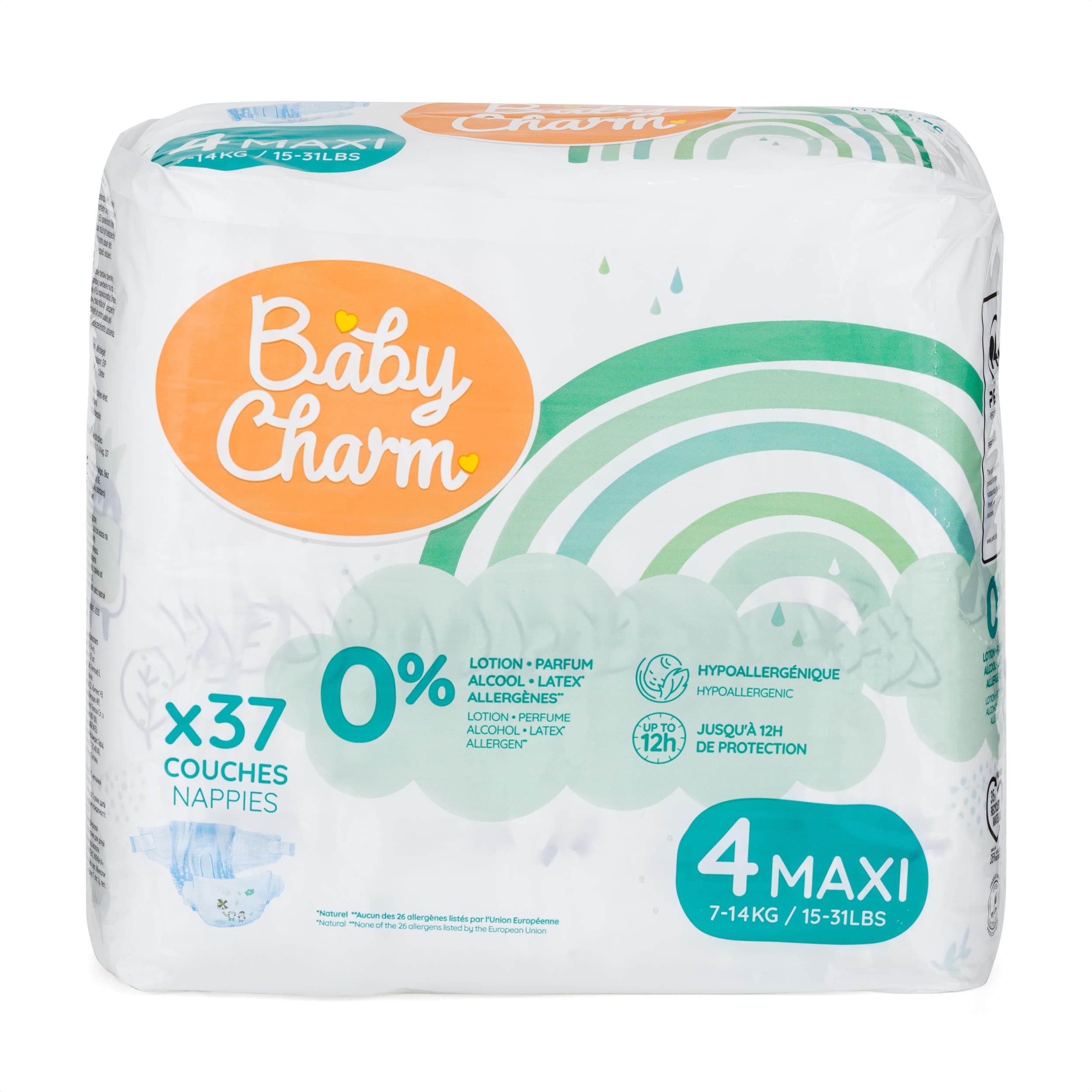 Baby Charm Super Dry Flex Plenky vel. 4 Maxi, 7 – 14 kg, 37 ks