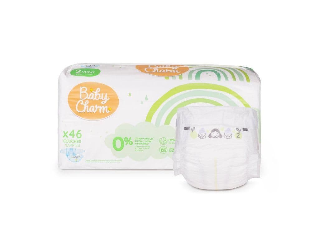 Baby Charm Super Dry Flex Plenky vel. 2 Mini, 3-6 kg, 46 ks