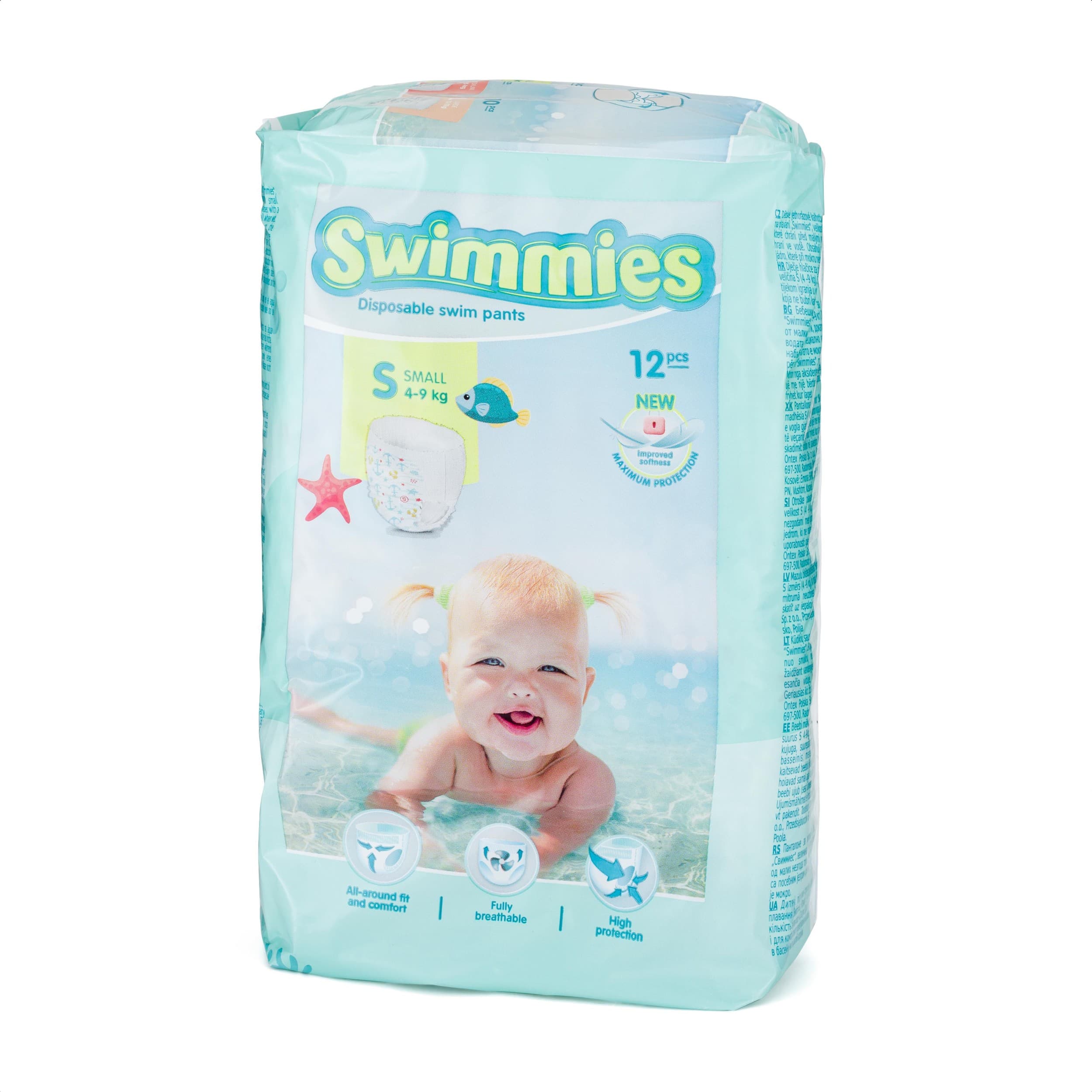 Swimmies plenky S 4-9 kg, 12 ks