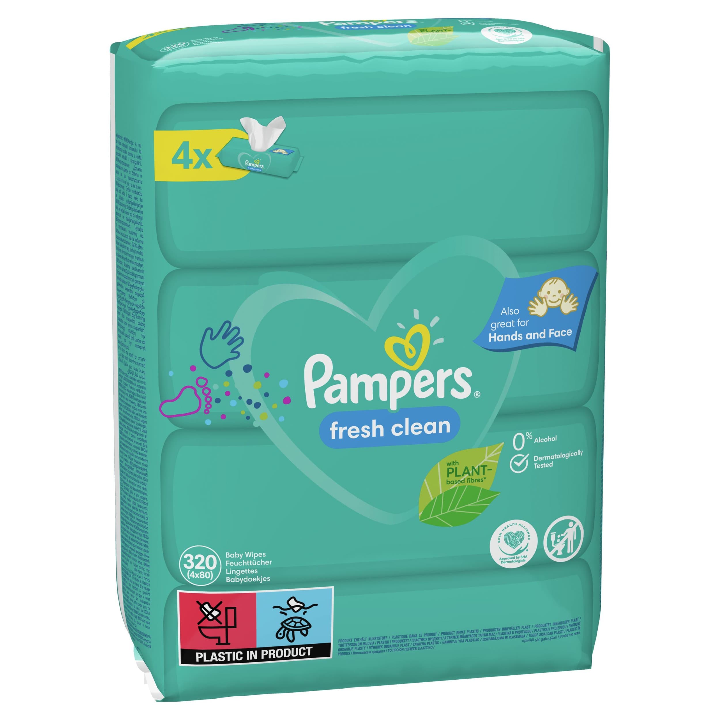 Pampers Fresh Clean Dětské čisticí ubrousky 320 ks